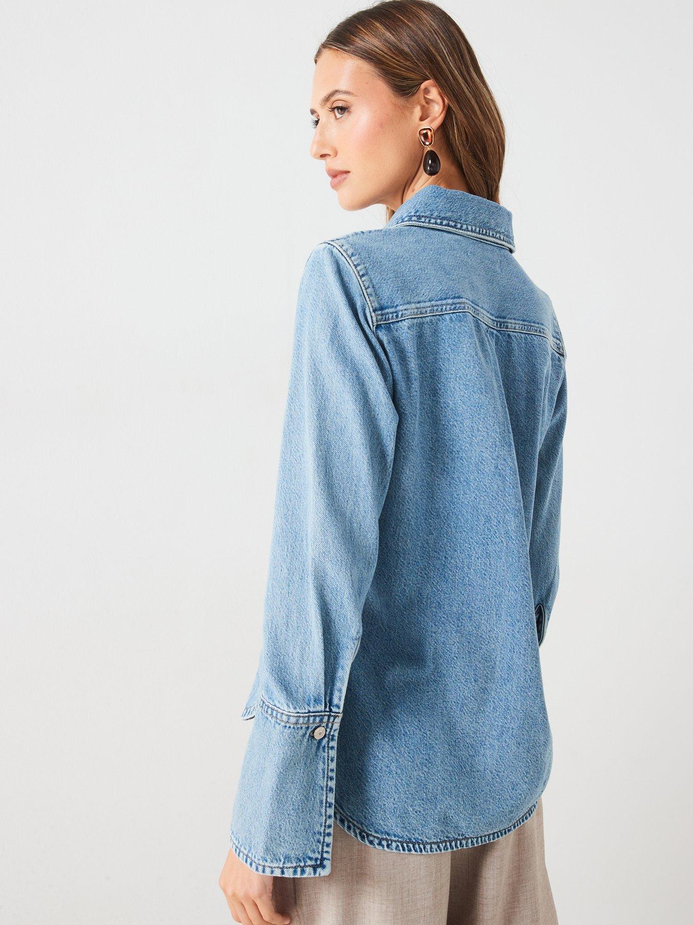 mango-western-denim-shirt-bluestillFront