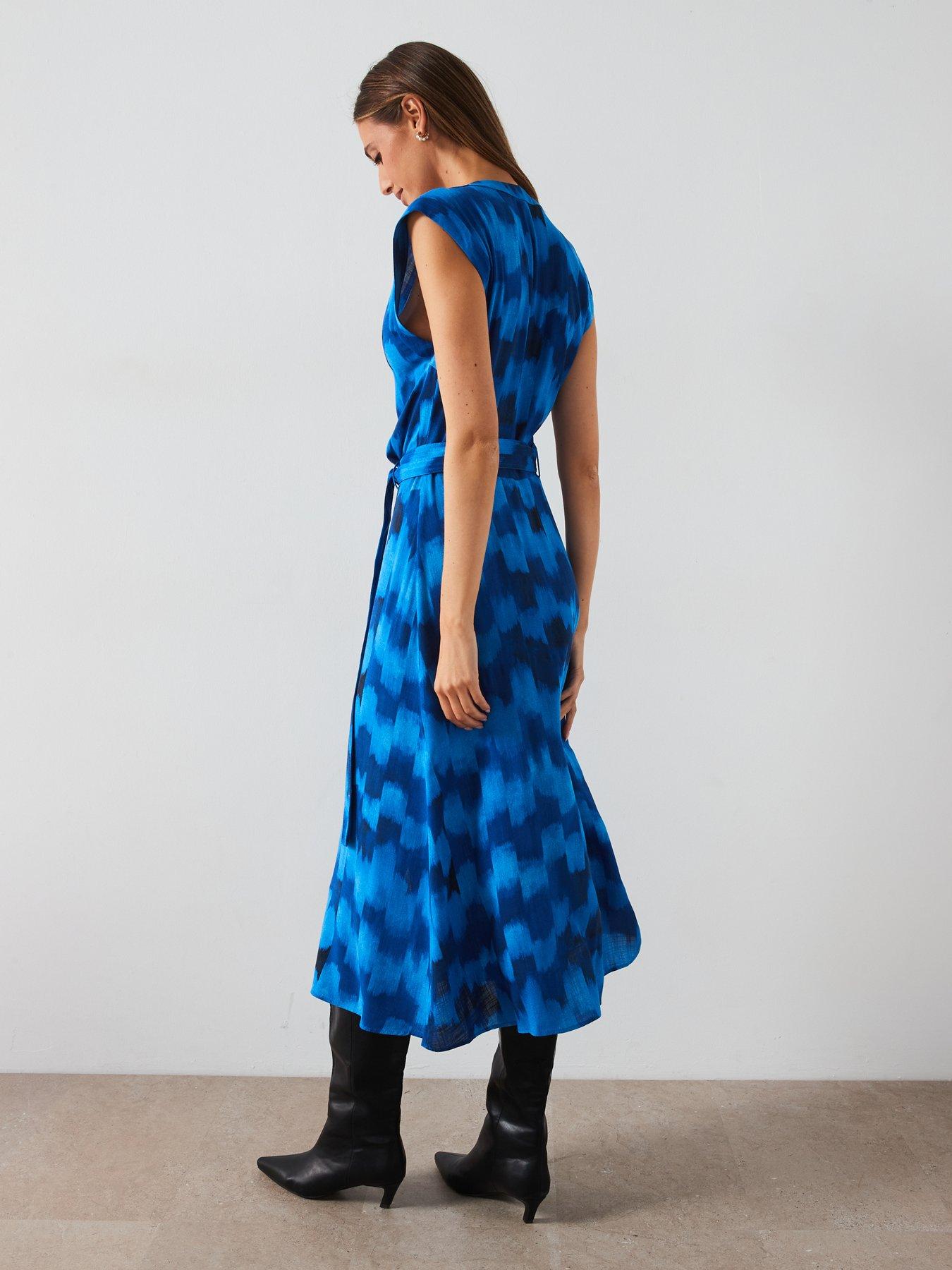 mango-belted-printed-midi-dress-bluestillFront