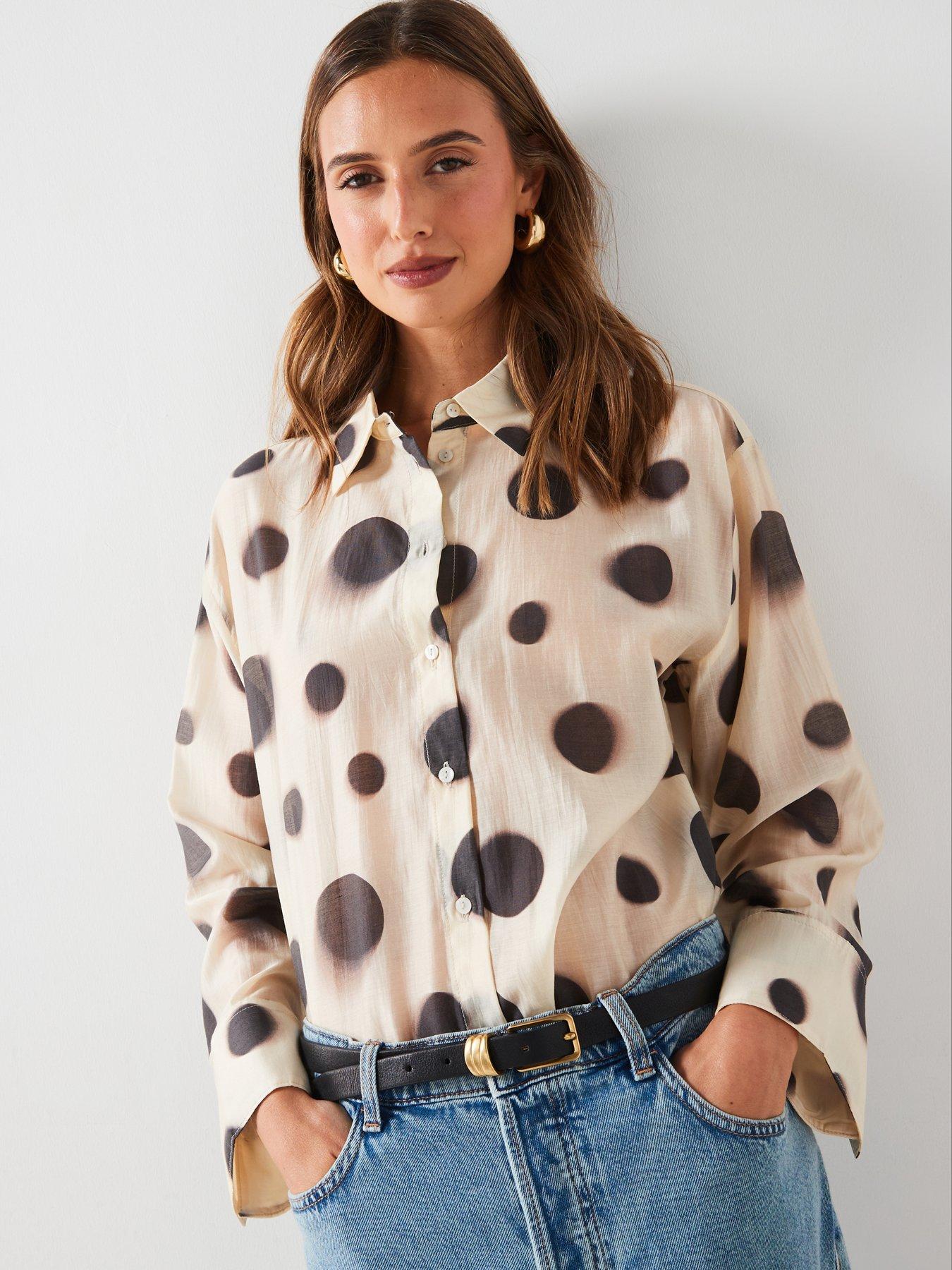 mango-polka-dot-shirt-cream