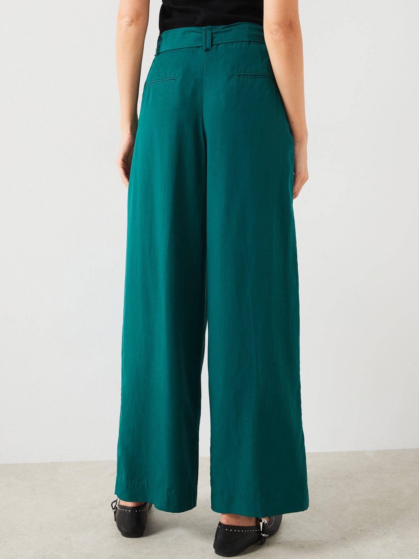 mango-belted-trouser-co-ord-greenstillFront