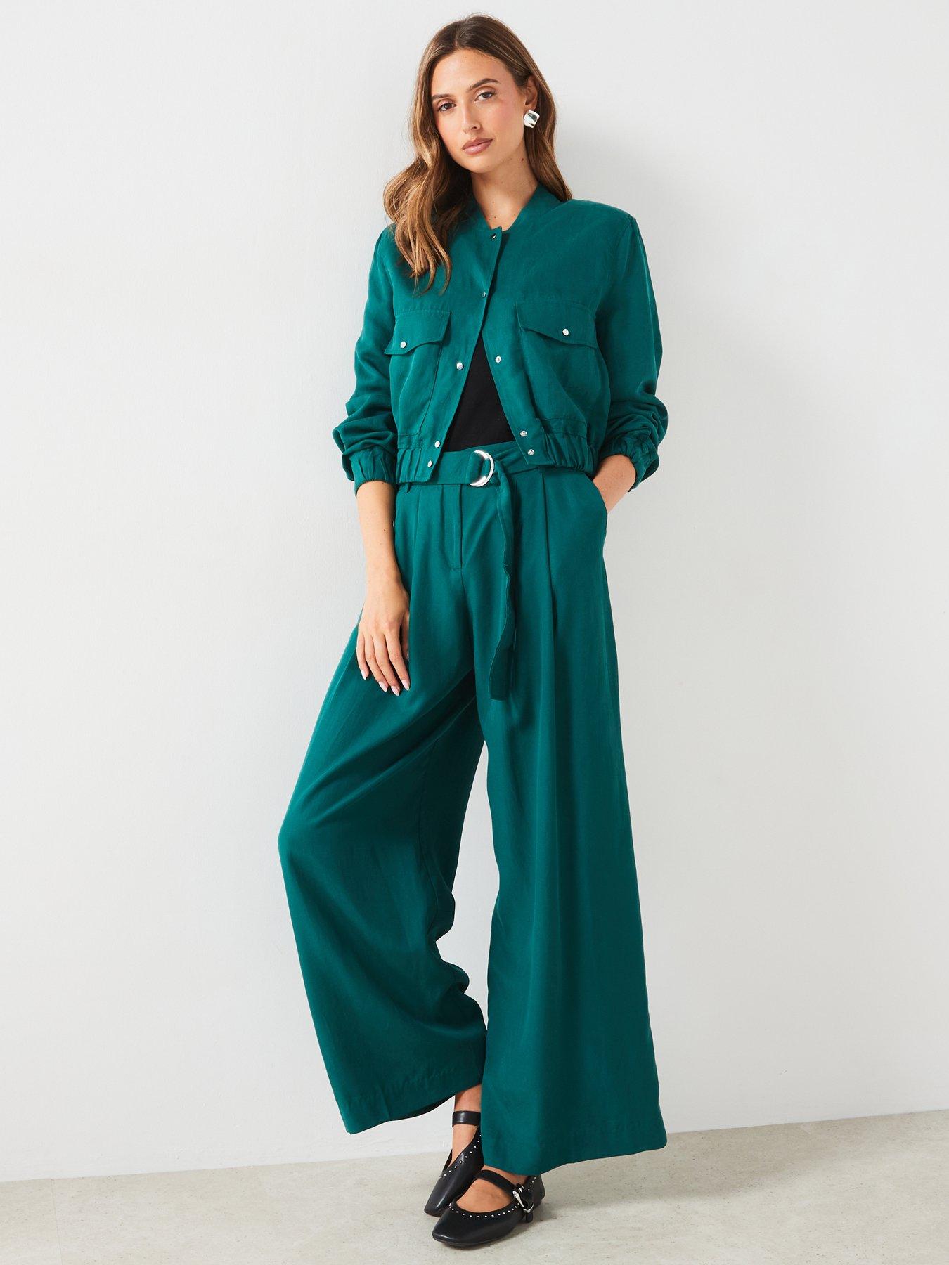 mango-belted-trouser-co-ord-greendetail