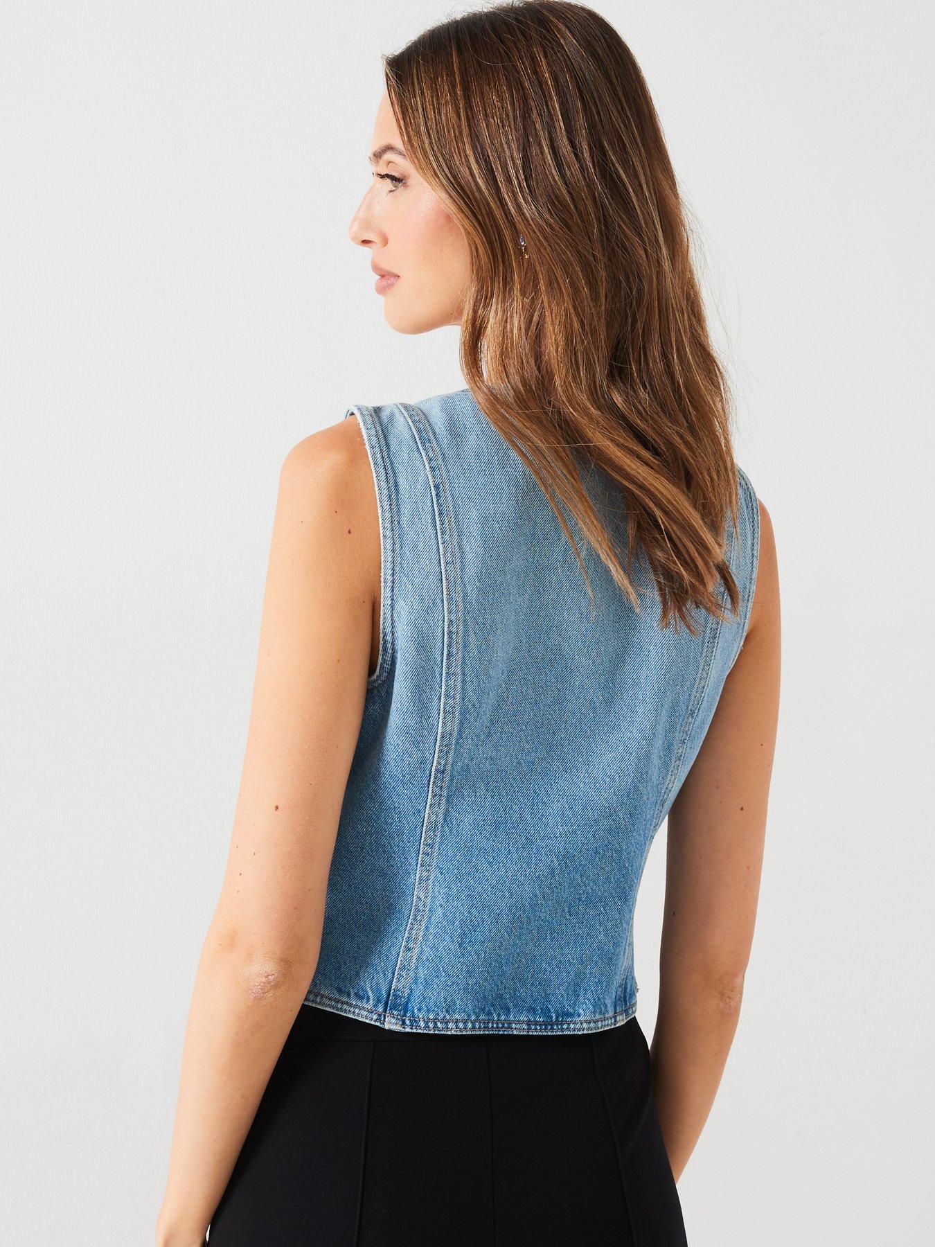 mango-denim-waistcoat-bluestillFront