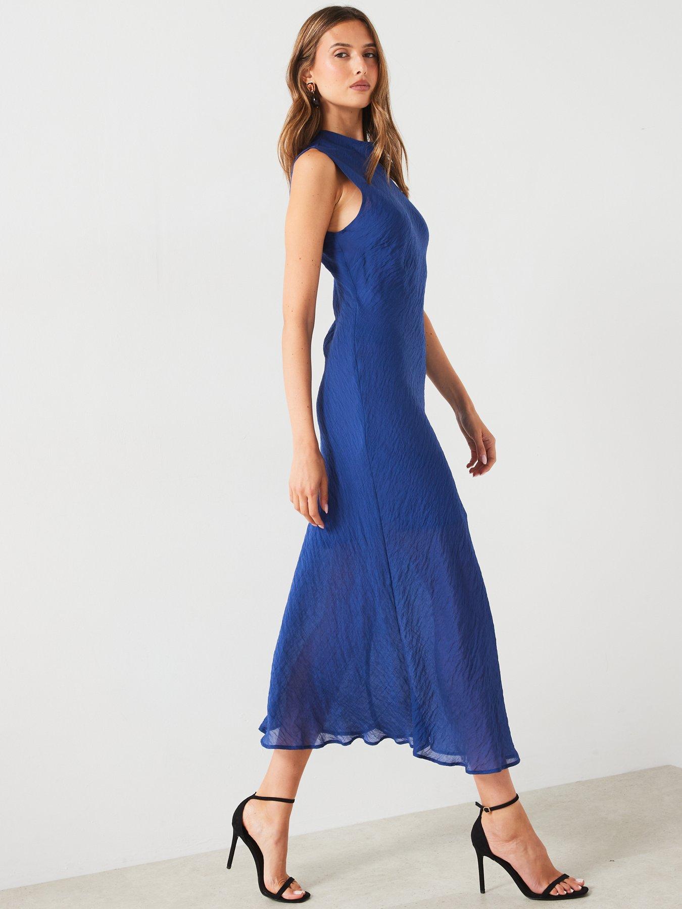 mango-high-neck-midi-dress-bluedetail