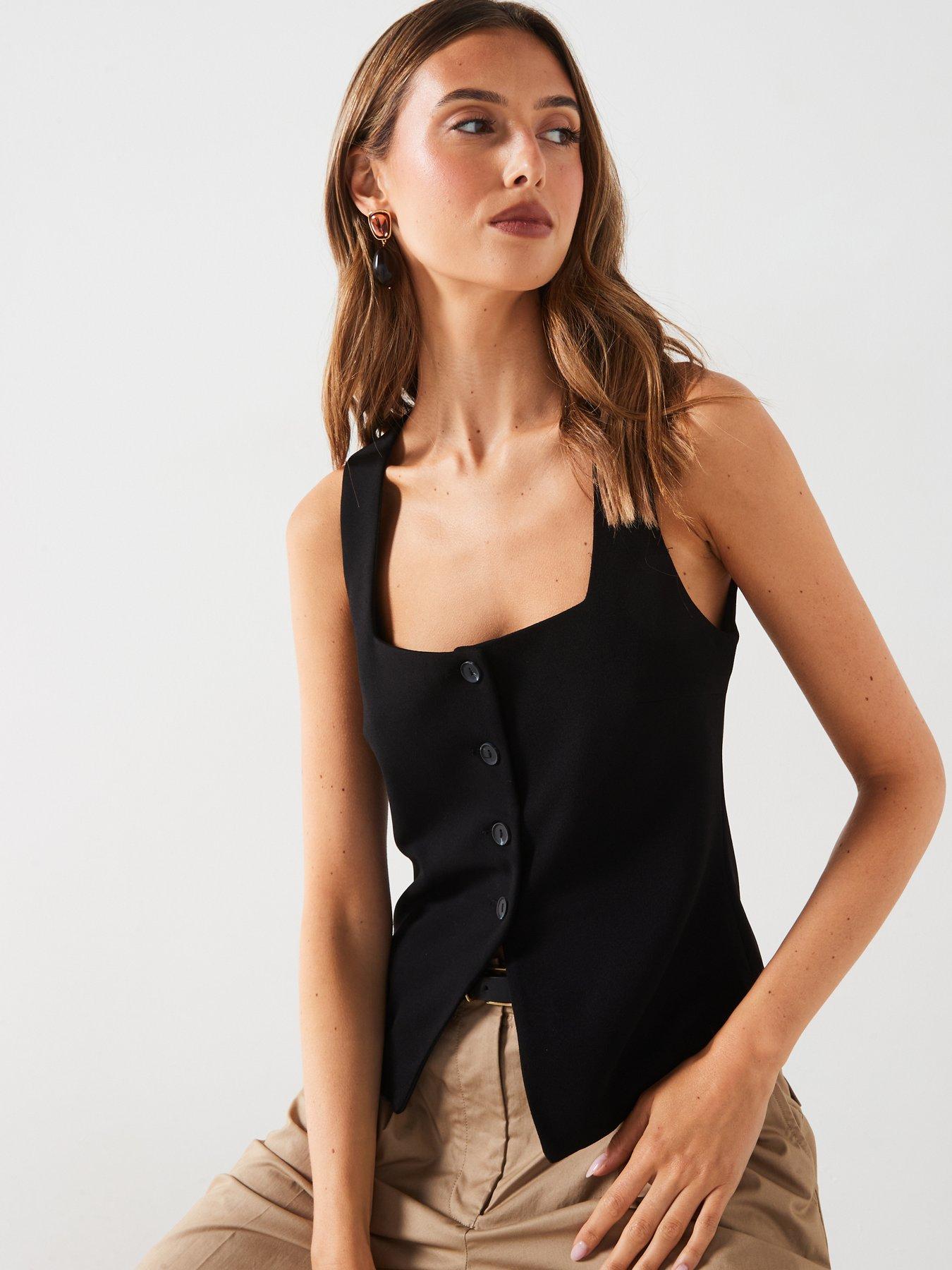 mango-button-waistcoat-blackoutfit