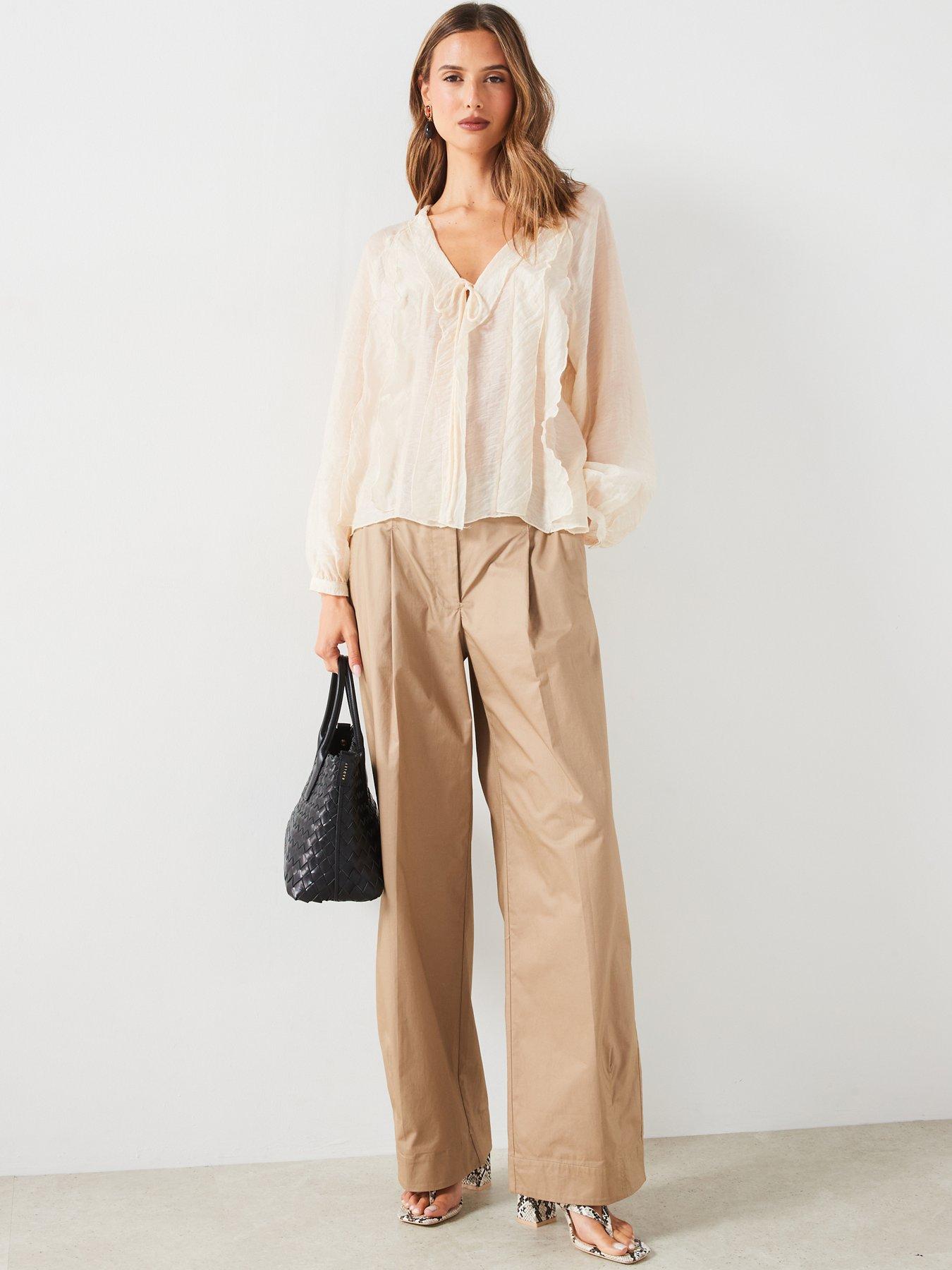 mango-tie-ruffle-blouse-creamback