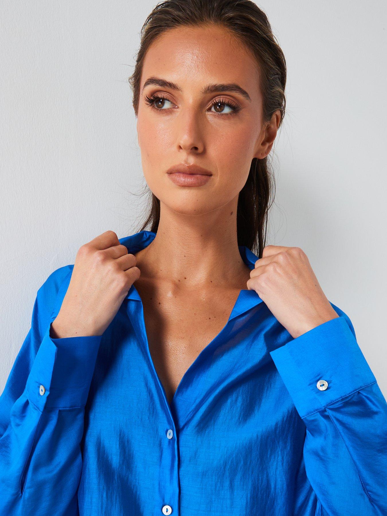 mango-june-satin-shirt-blueoutfit