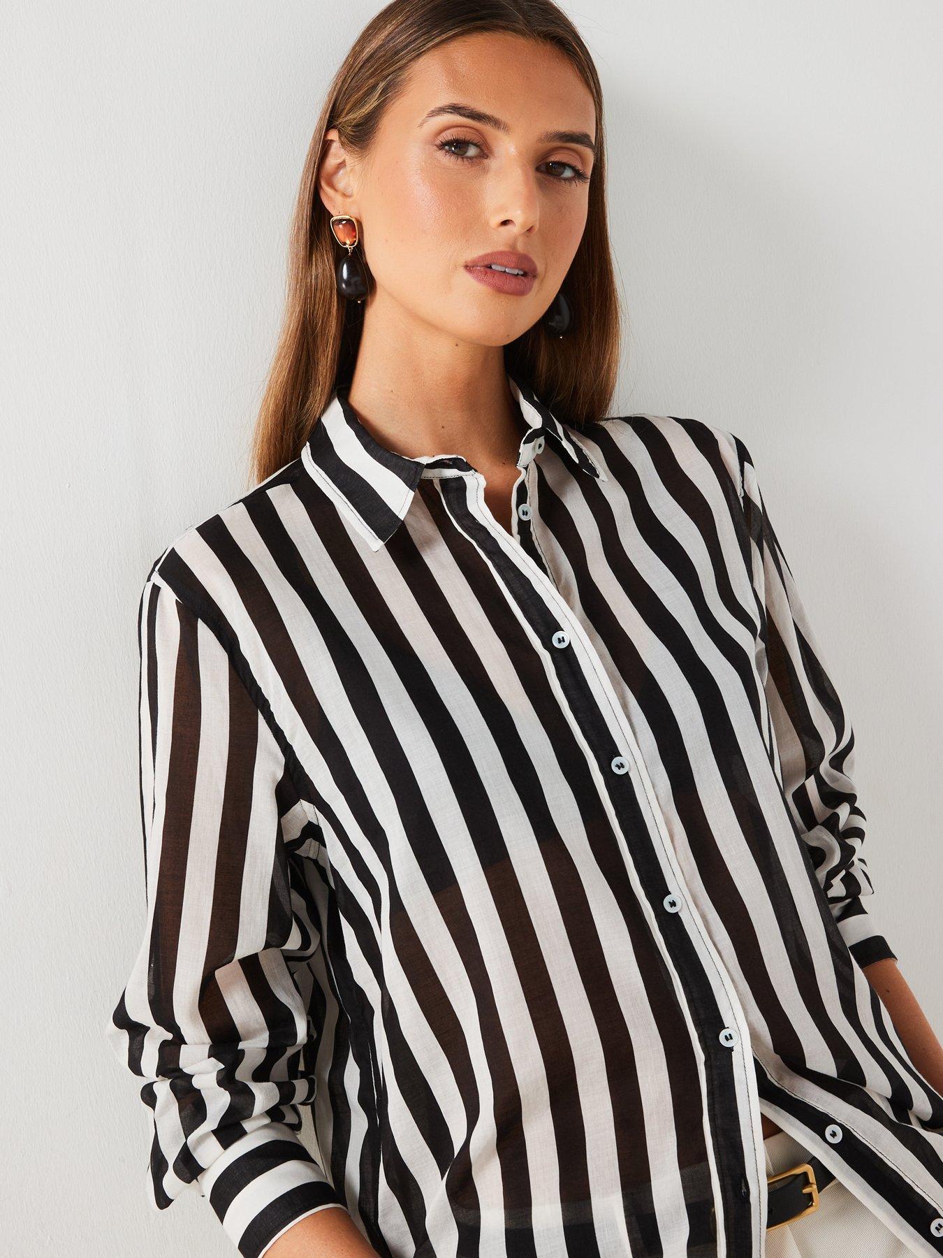 mango-striped-shirt-whiteoutfit