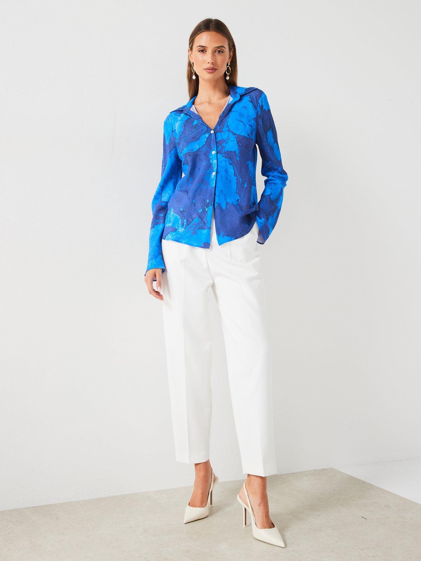 Image 3 of 6 of Mango Printed Floral Shirt - Blue