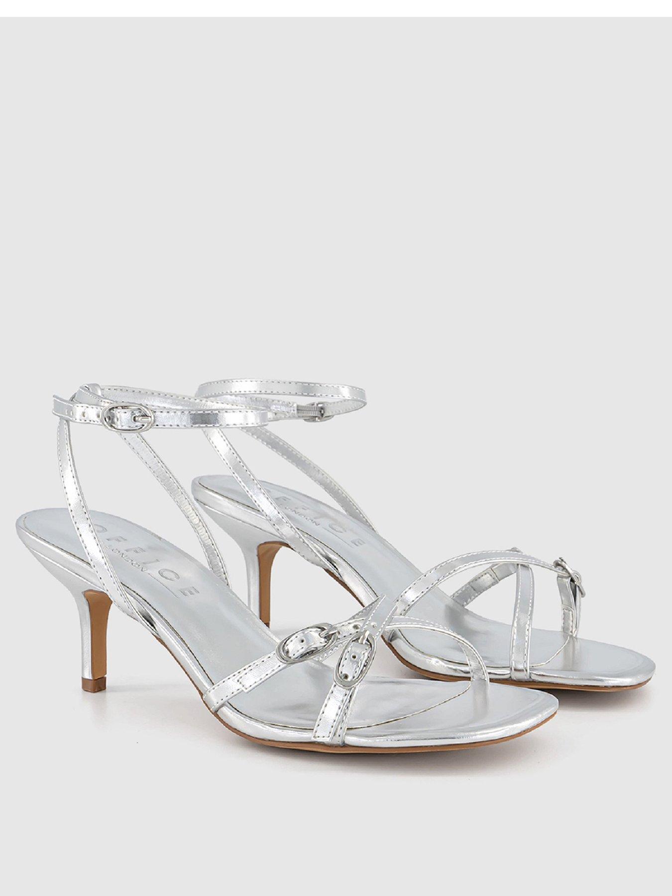 office-mystic-strappy-sandals-silverstillFront