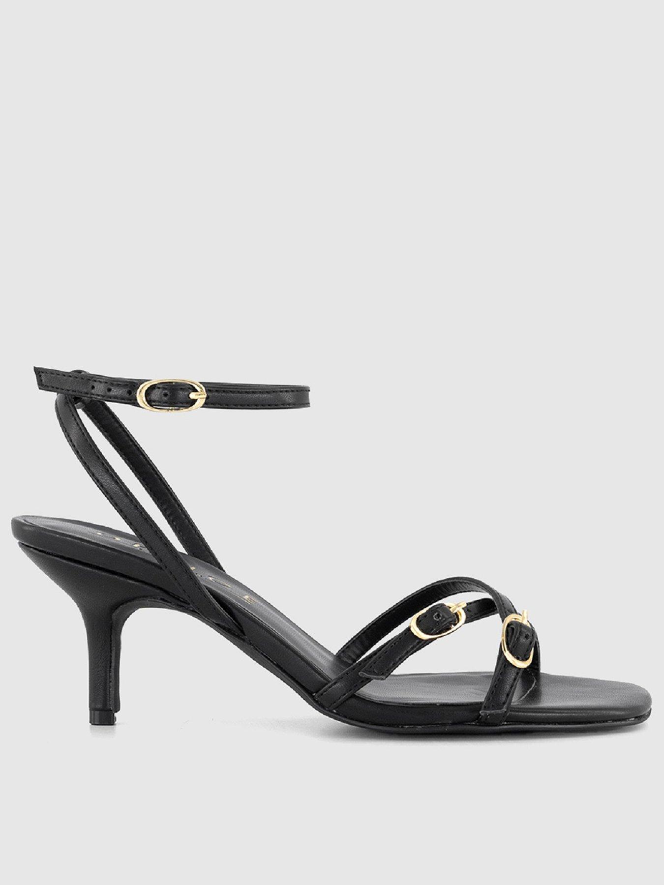 Office black strappy sandals best sale