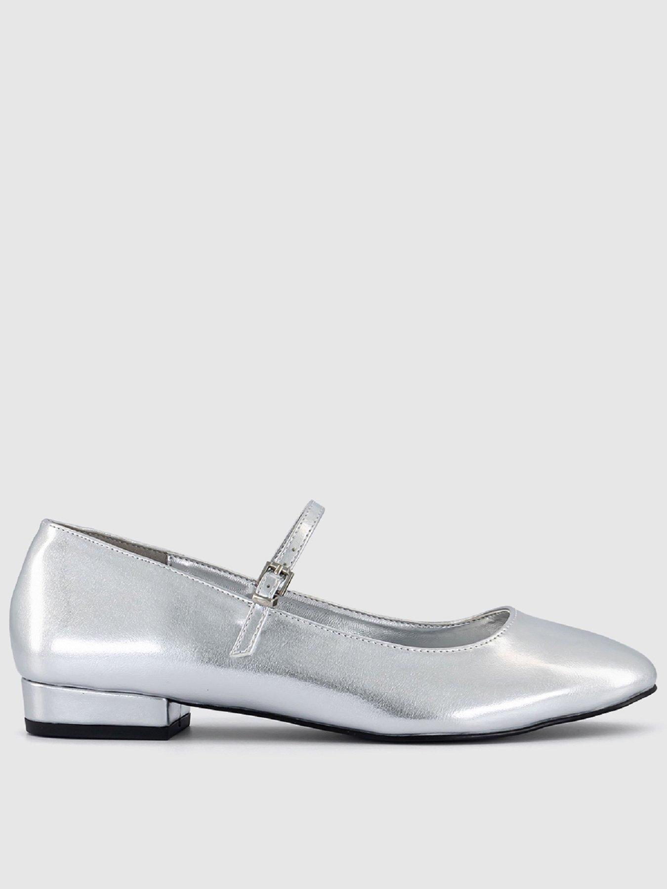 office-freida-patent-mary-janes-silver