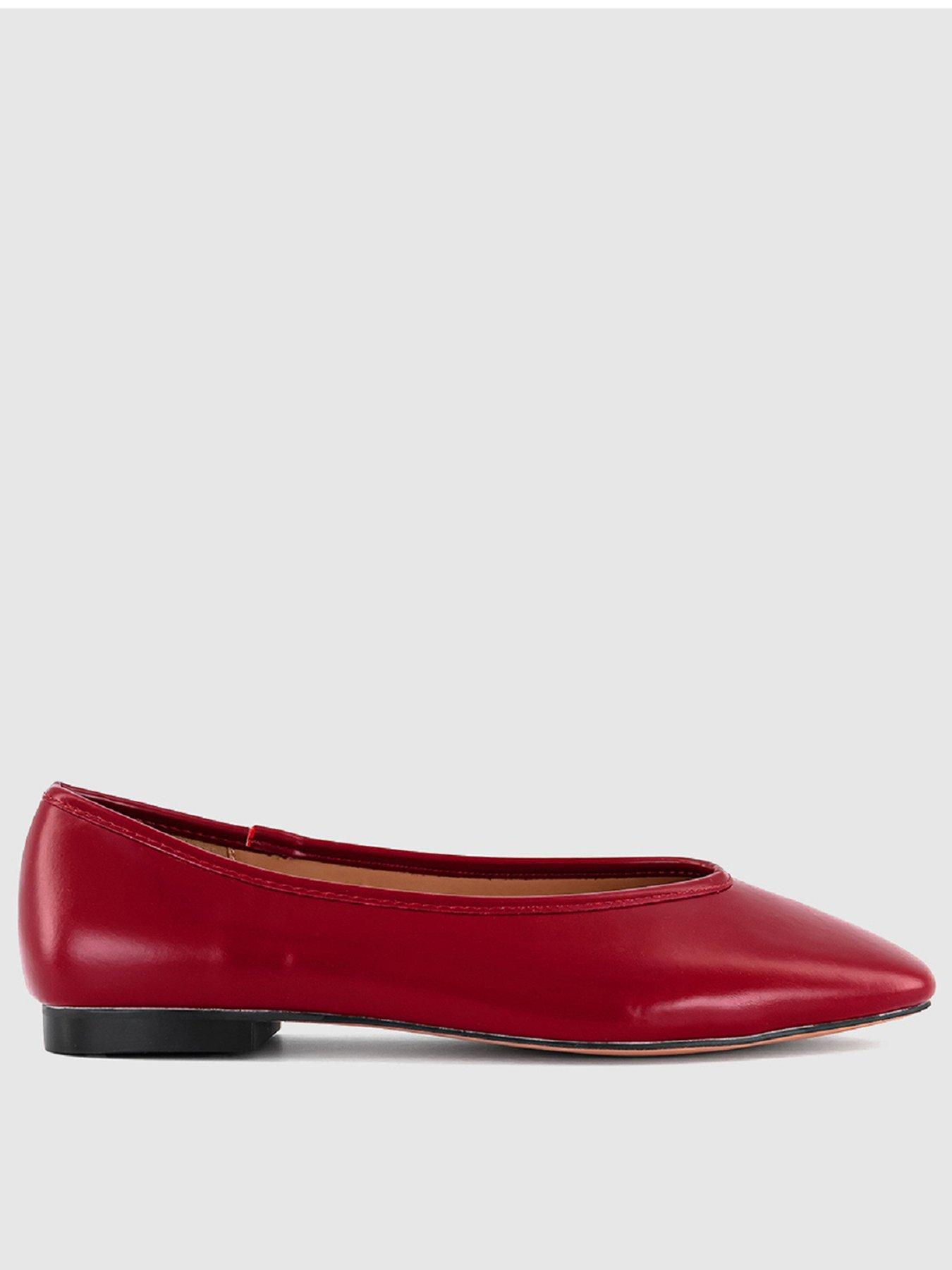 office-follie-high-vamp-ballet-flats-red