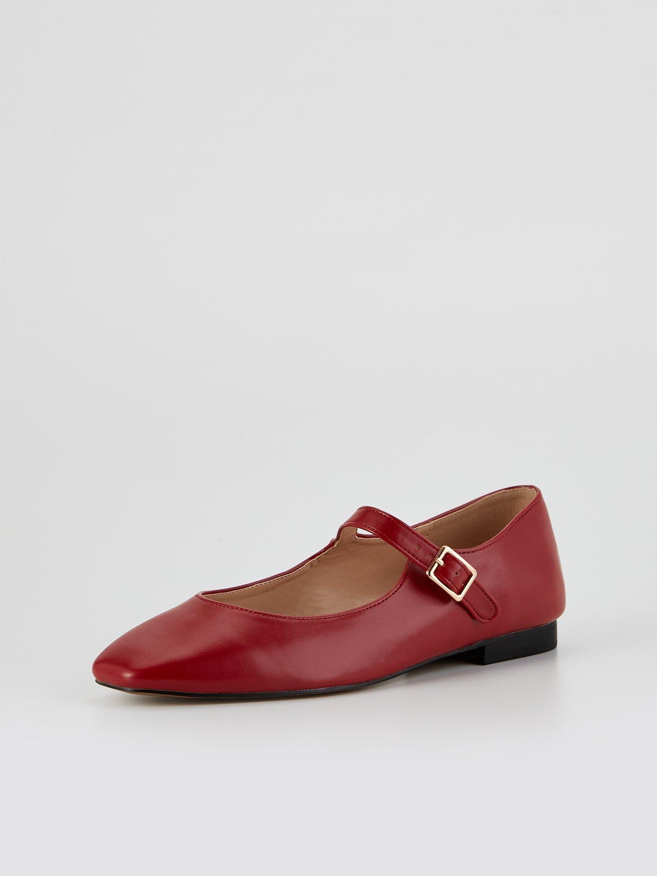 office-single-strap-mary-jane-ballet-shoes-fuchsiaback