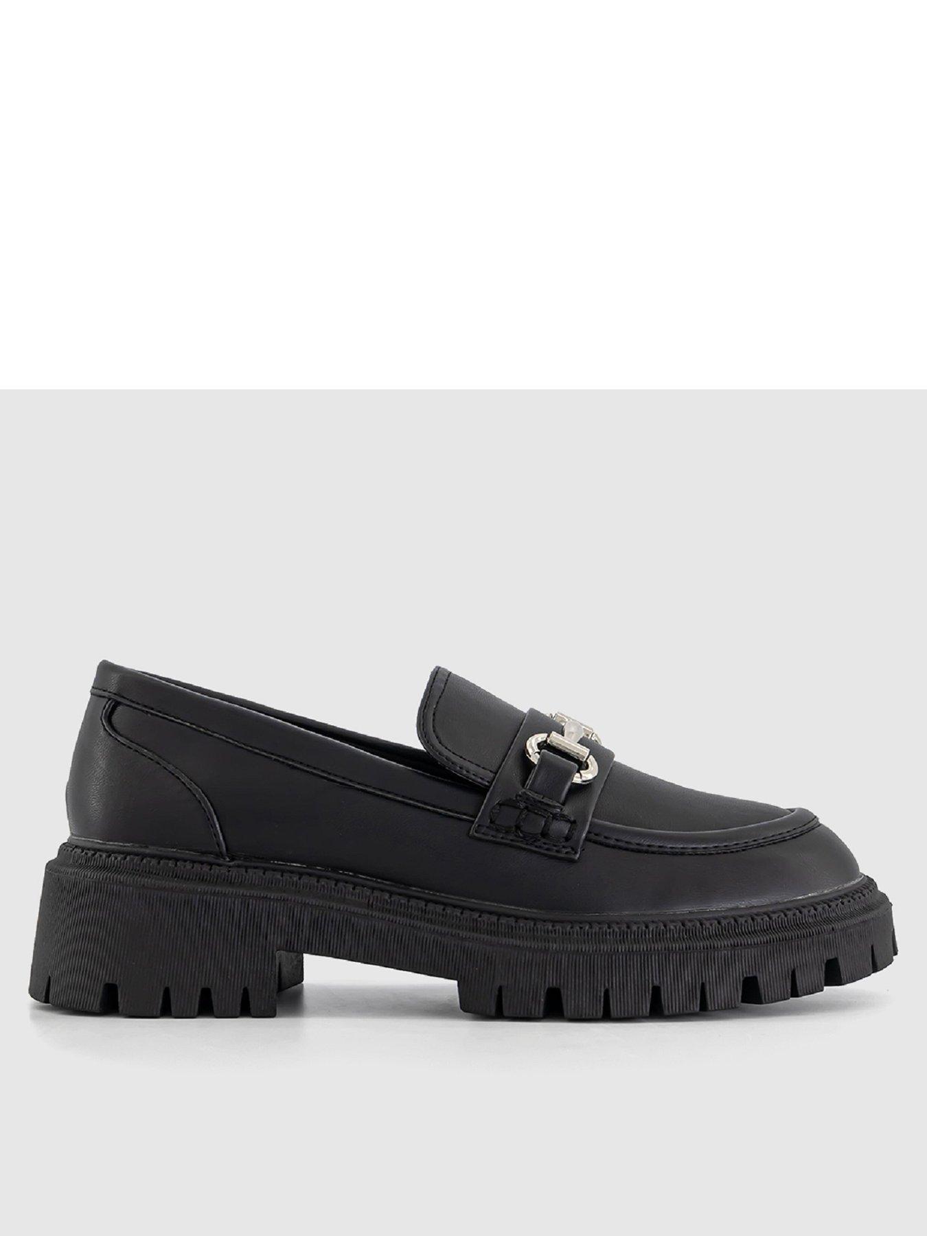 office-flyer-chunky-patent-loafers-black