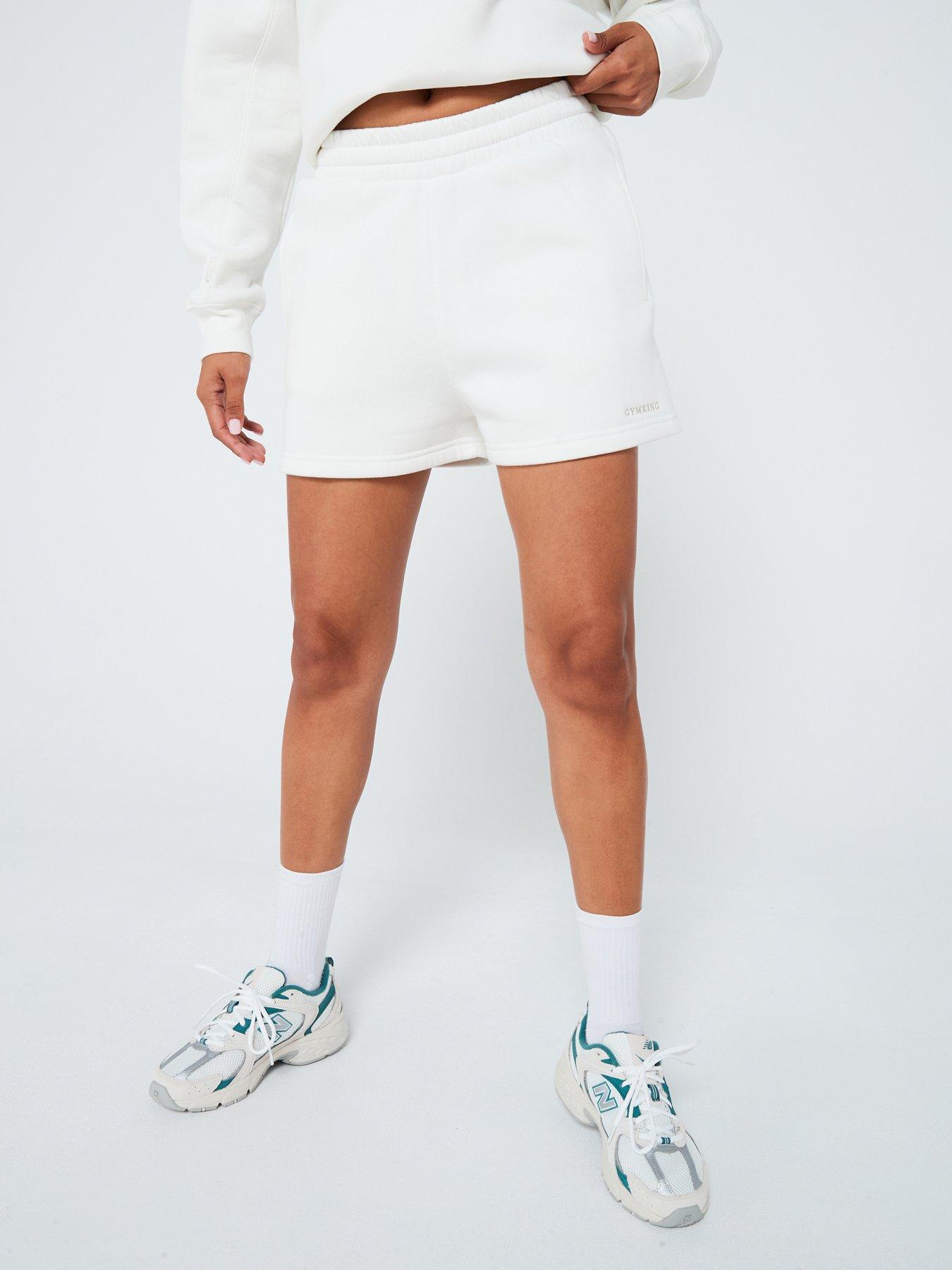 gym-king-womens-fleece-shorts-creamfront
