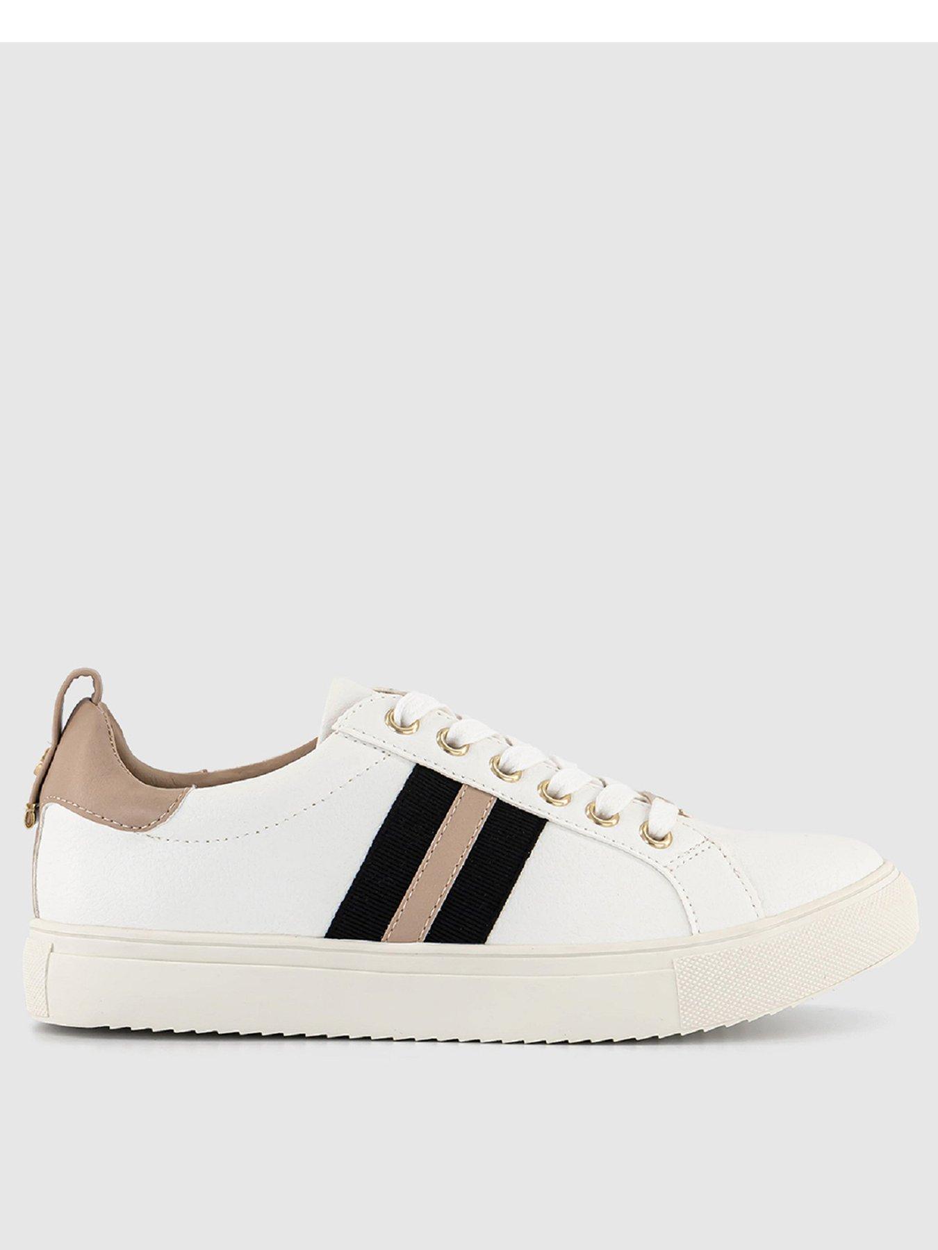 office-tara-stripe-trainer-white