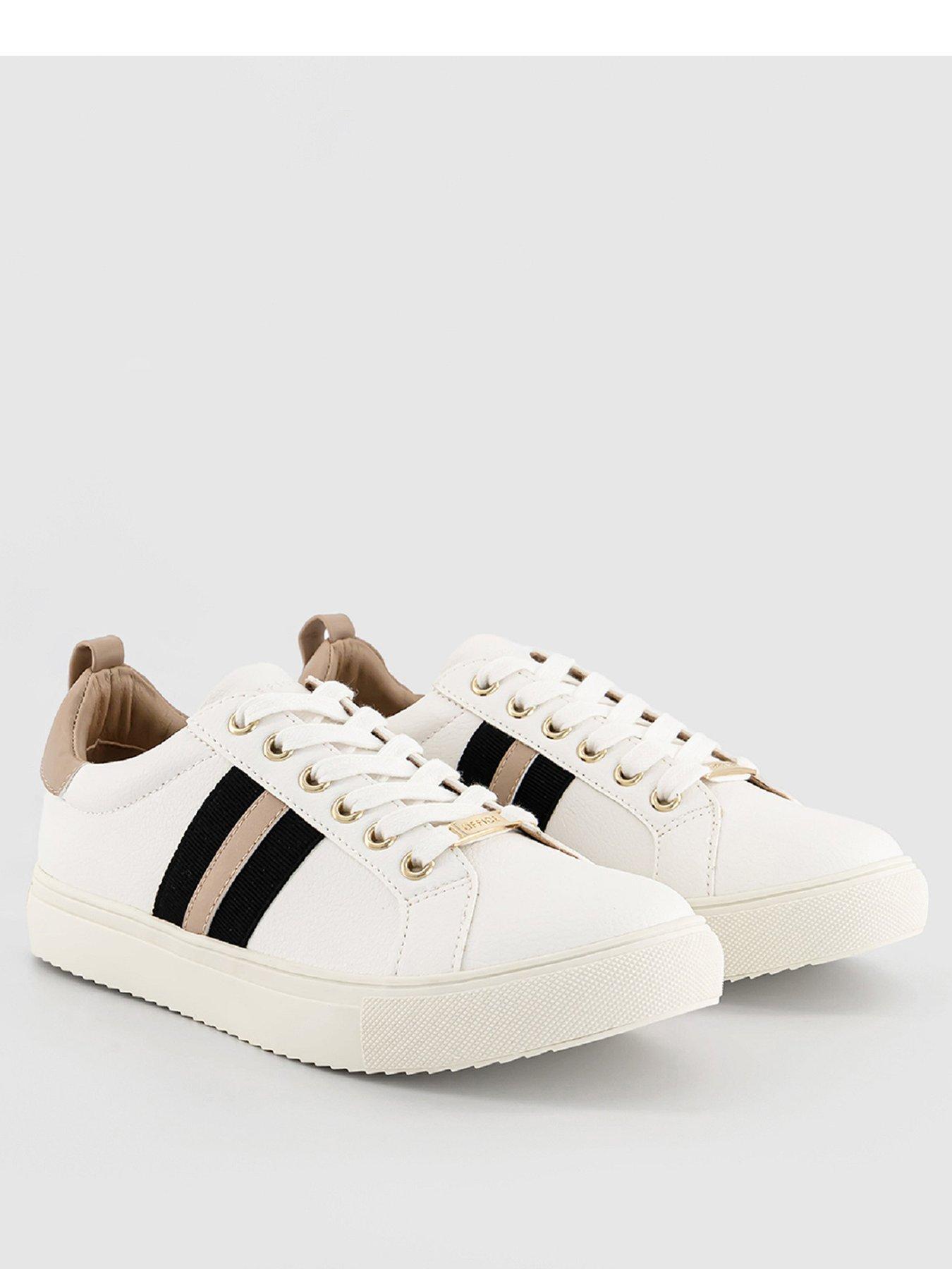 office-tara-stripe-trainer-whitestillFront