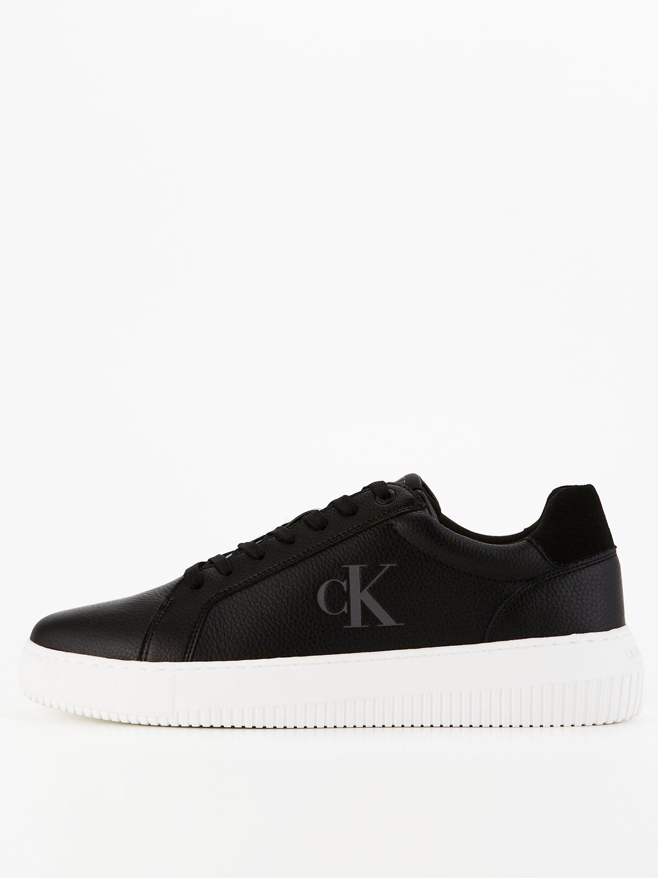 Calvin Klein Jeans Chunky Cupsole Monogram Lace Up Sneakers - Black