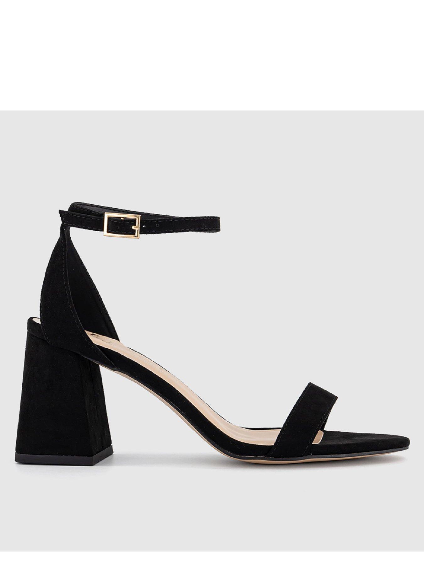 office-flared-heel-2-part-sandal-blackfront