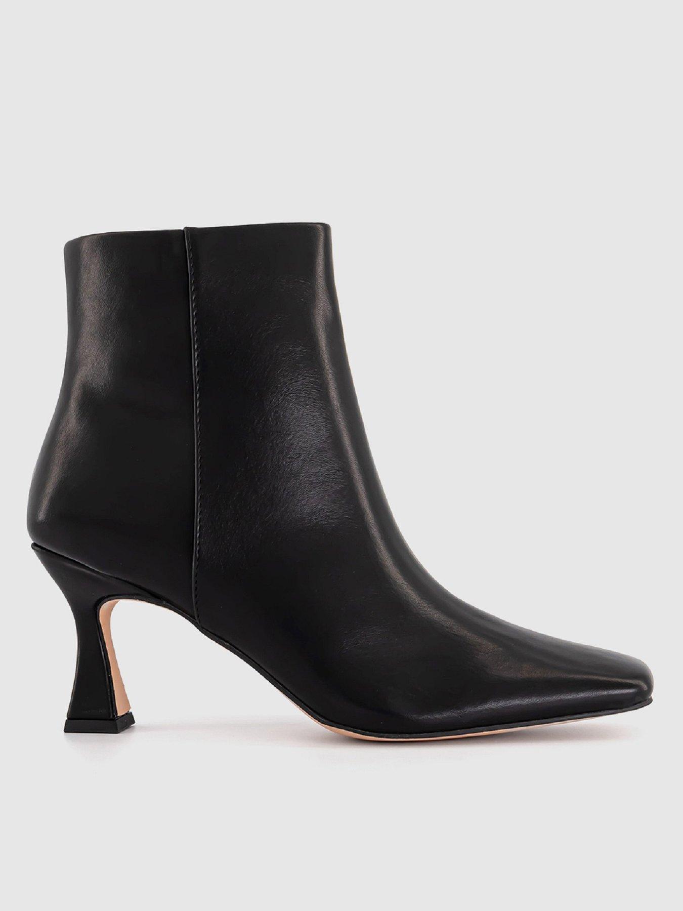 office-aria-flared-heel-smart-boot-black