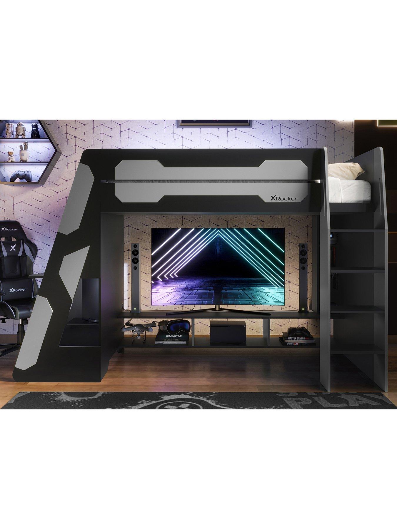 x-rocker-garrison-kids-high-sleeper-gaming-bed-with-media-unit-and-deskdetail