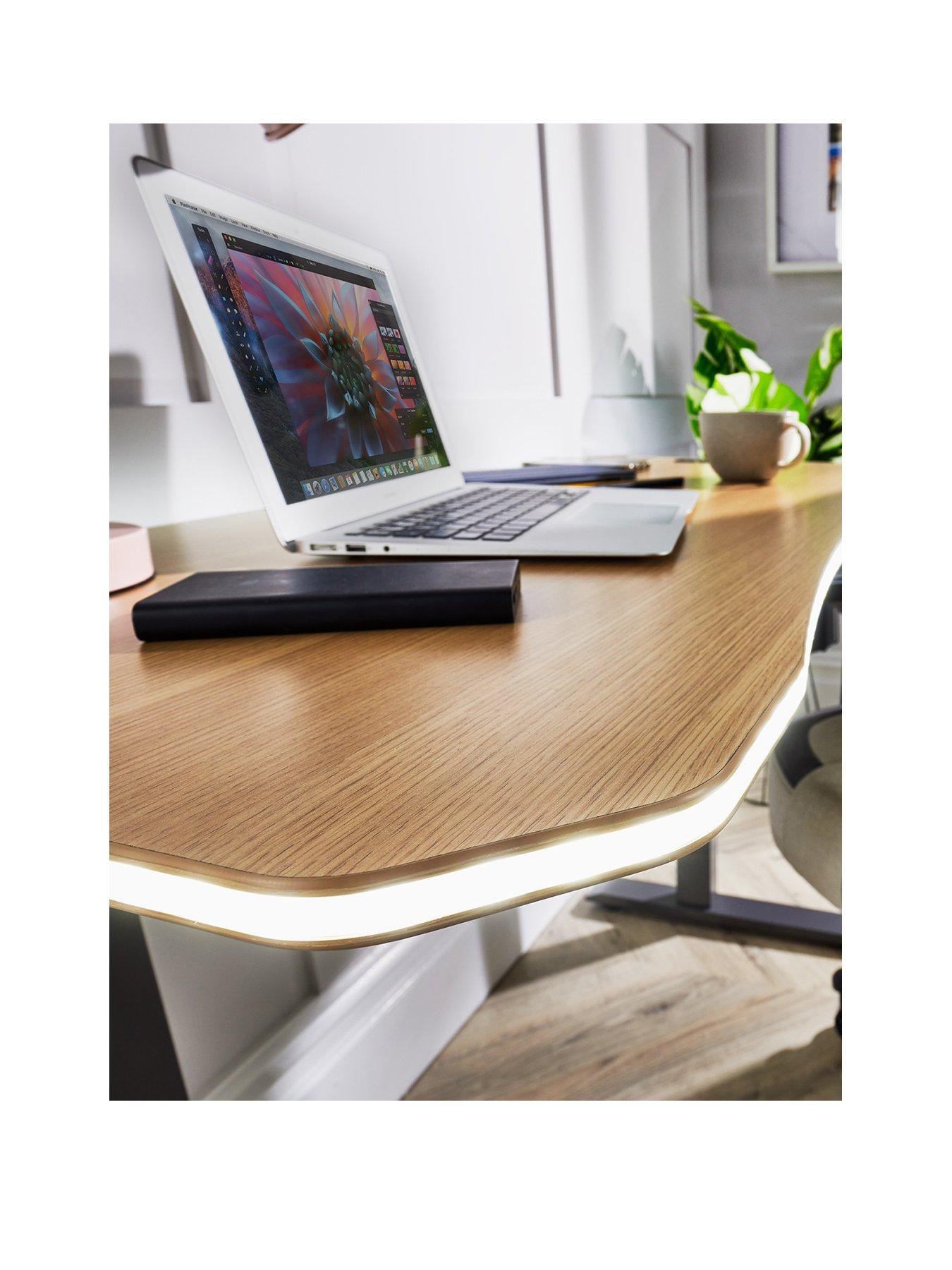 xr-living-oka-office-desk-with-led-lights-wireless-charging-compact-oak-effectstillFront