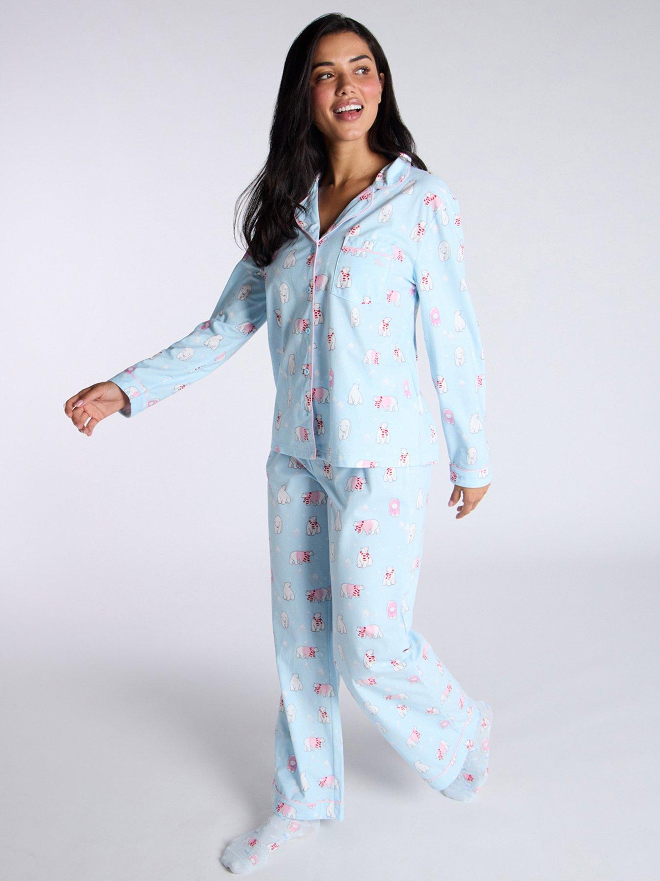 boux-avenue-boux-avenue-polar-bear-fleece-pj-in-a-bag-blue-mix