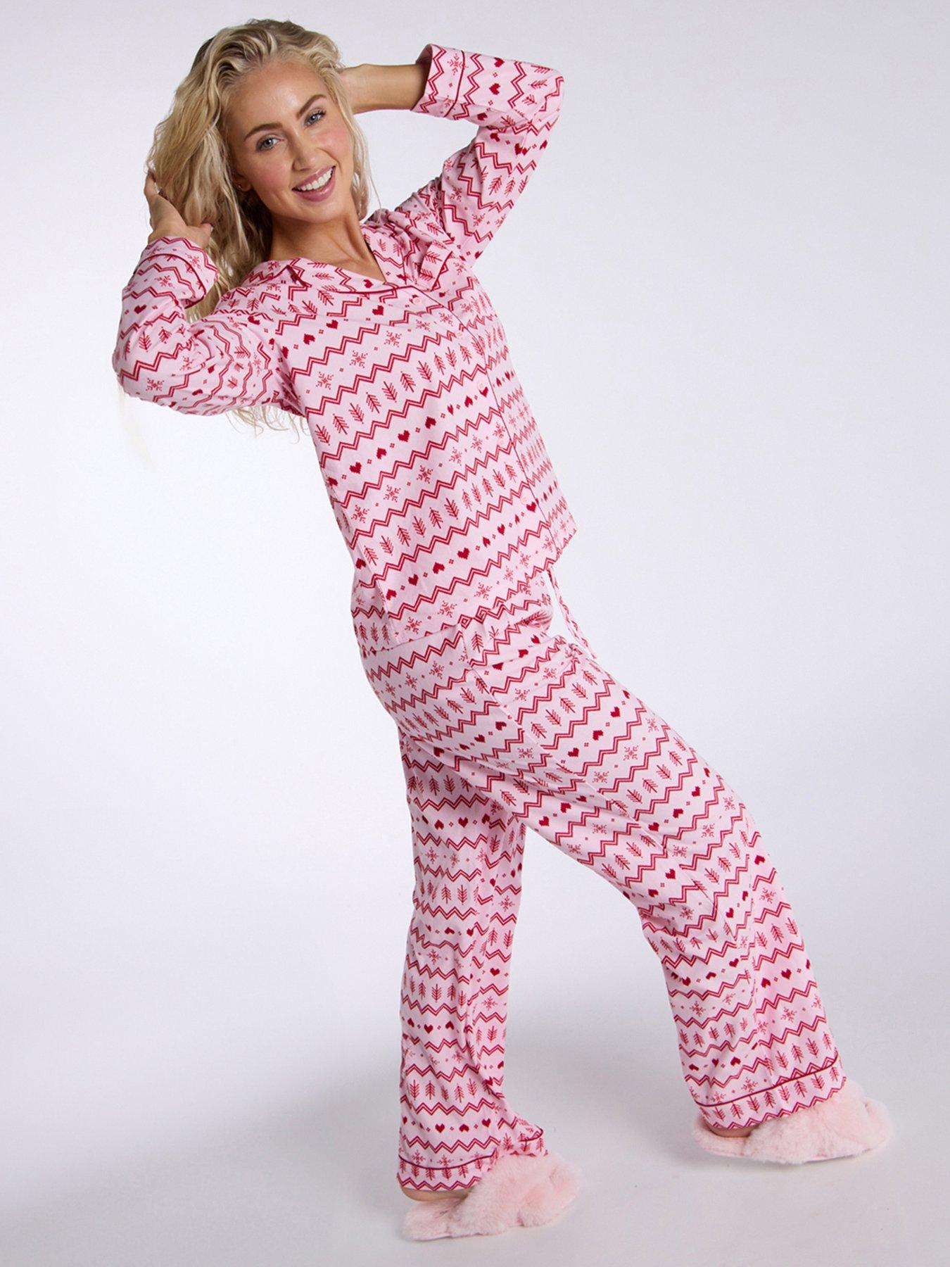 boux-avenue-boux-avenue-fairisle-fleece-pj-in-a-bag-pink-mixoutfit