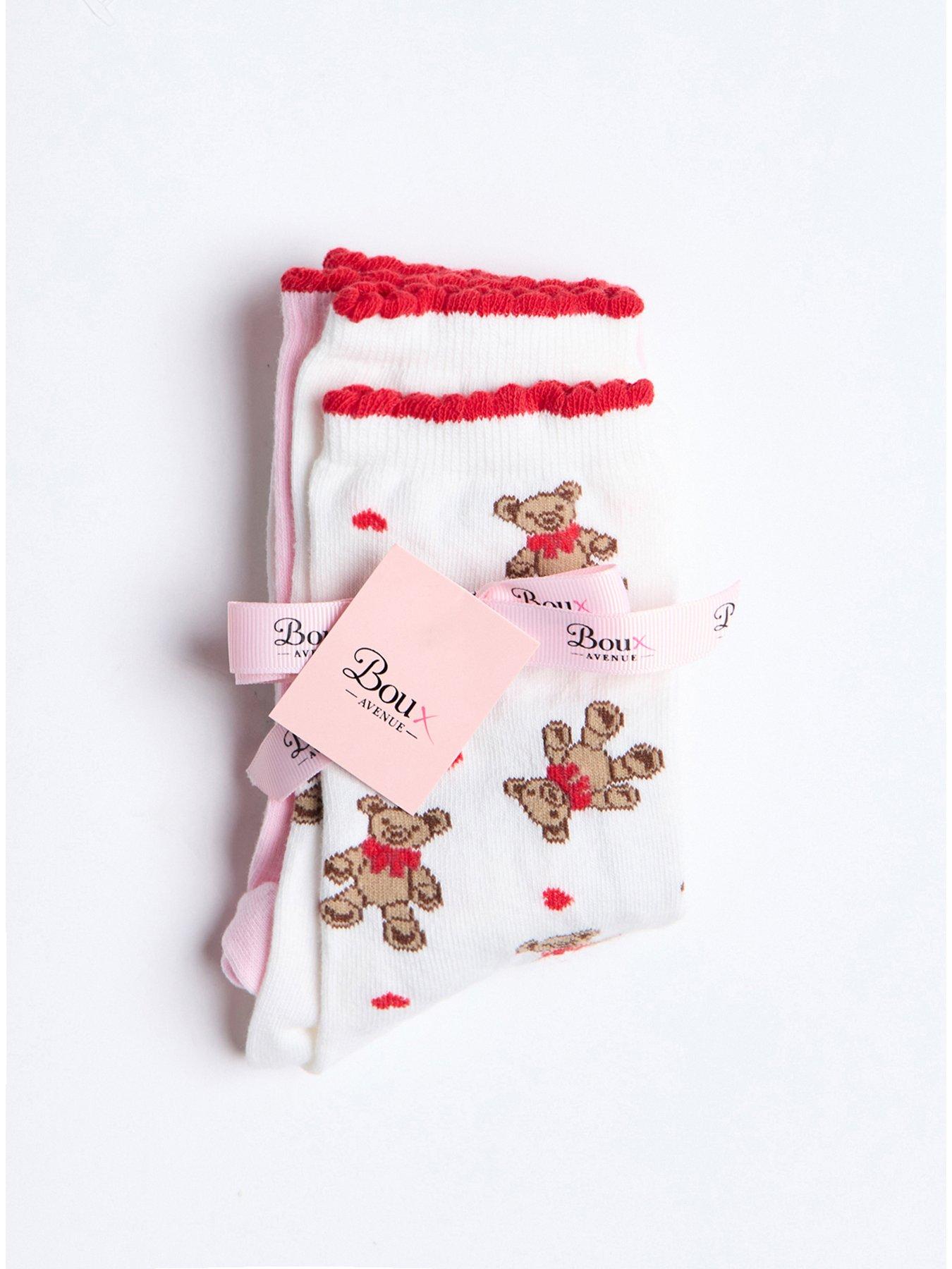 boux-avenue-boux-avenue-pack-of-2-teddy-amp-bows-printed-socks-ivory-mixstillFront