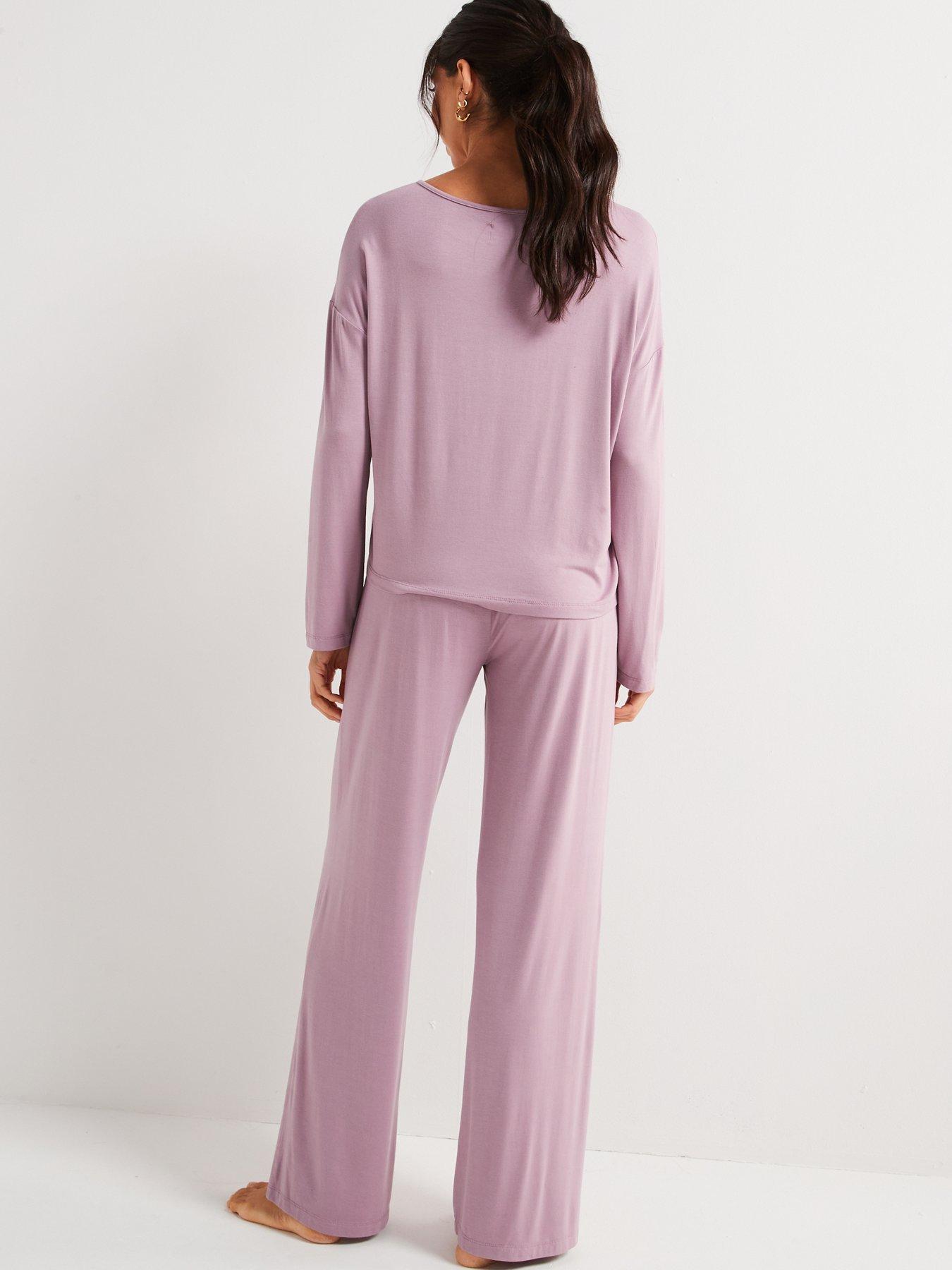 Image 2 of 4 of V by Very Button Front Slouchy Pj Set