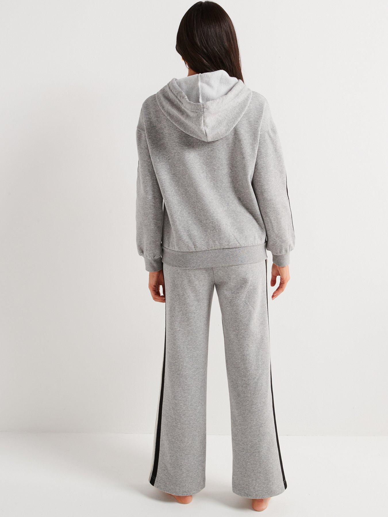 Image 5 of 5 of V by Very Hooded Side Stripe Top And Wide Leg Lounge Set