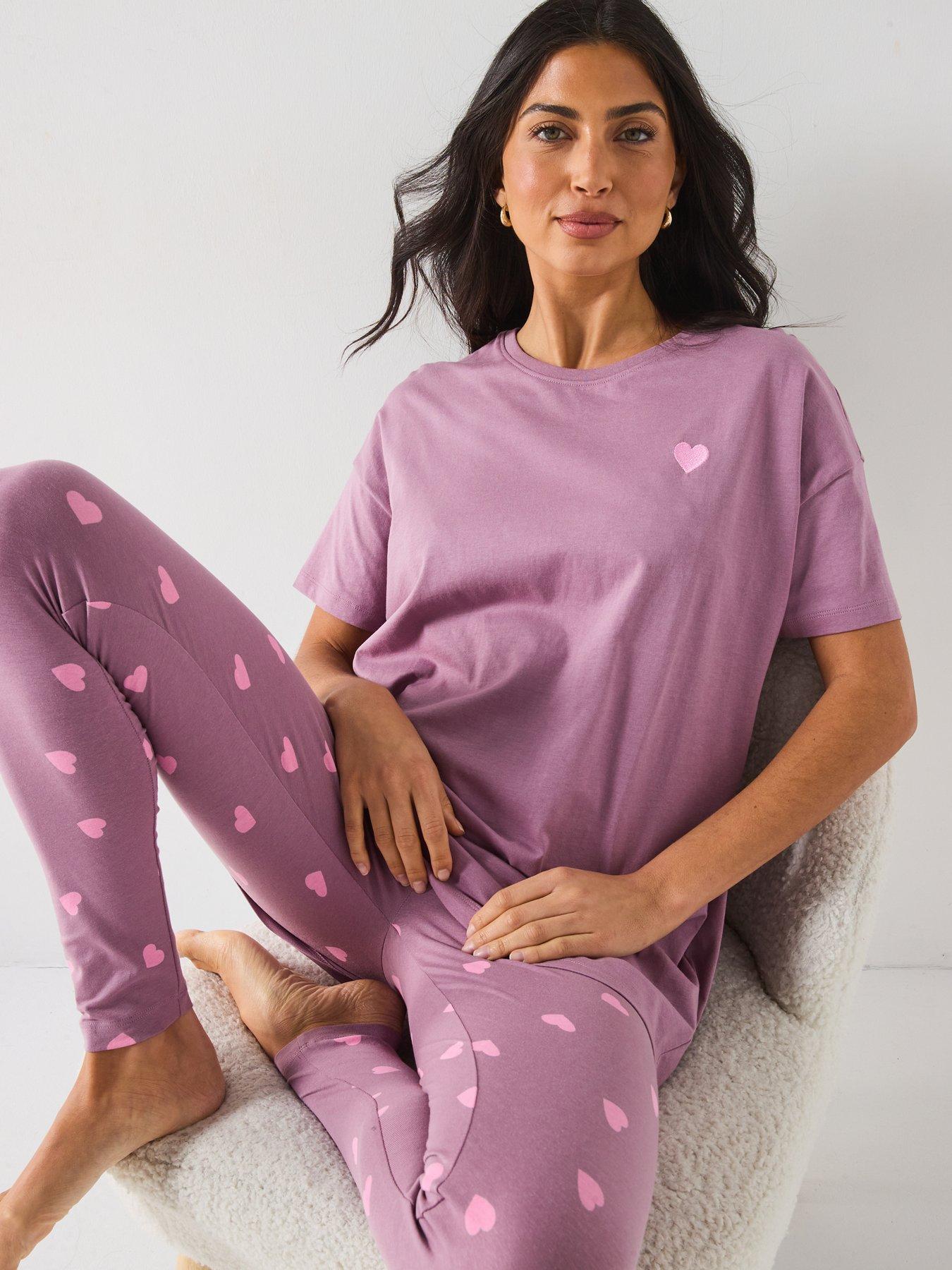 Image 5 of 6 of Everyday Longline Tee And Heart Print Legging