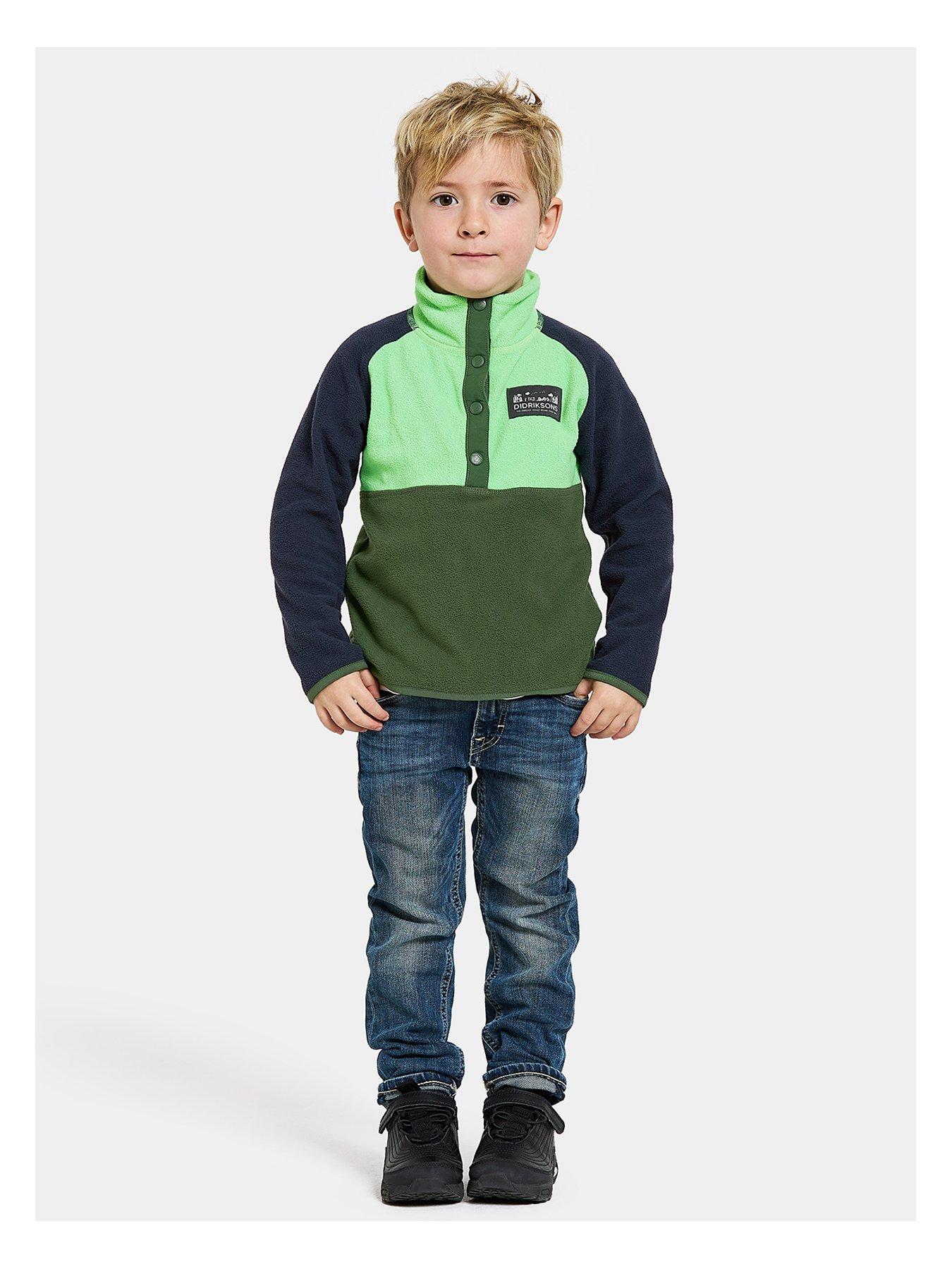 didriksons-monte-kids-half-button-4-green