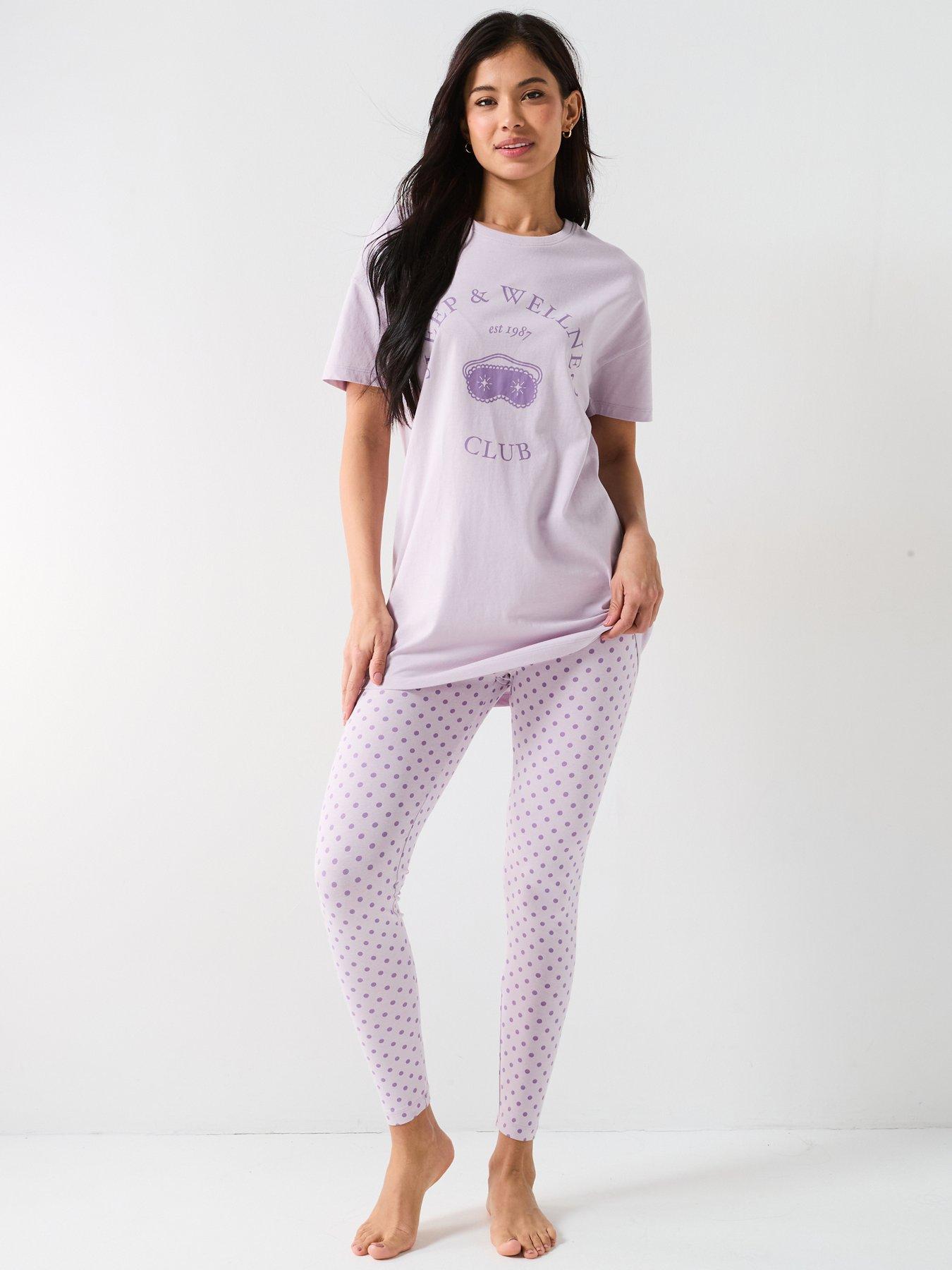 everyday-longline-tshirt-and-polka-dot-legging-pj-set