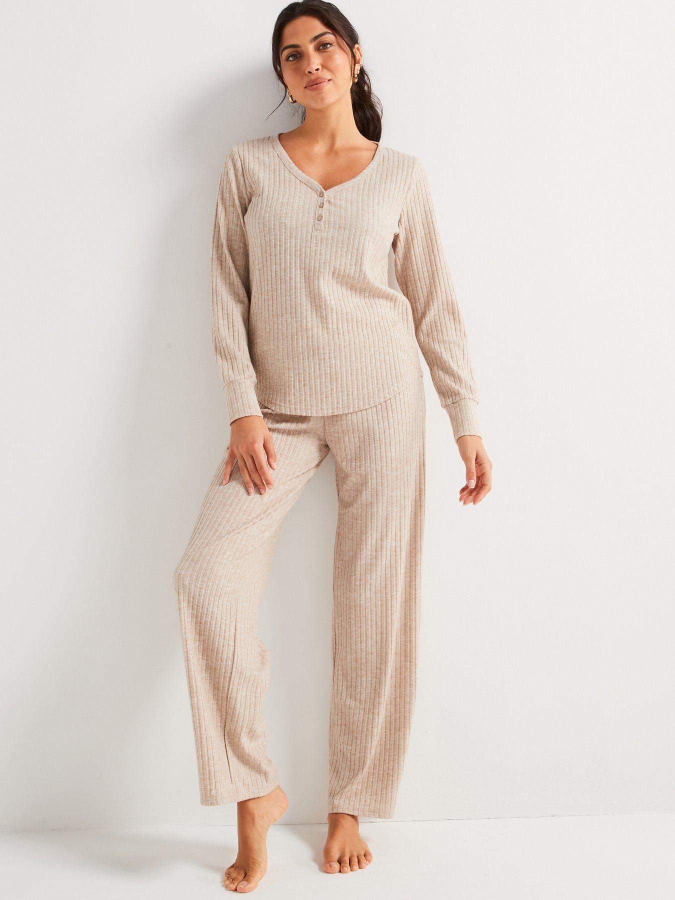 v-by-very-ribbed-henley-long-sleeve-and-wide-leg-pj-set