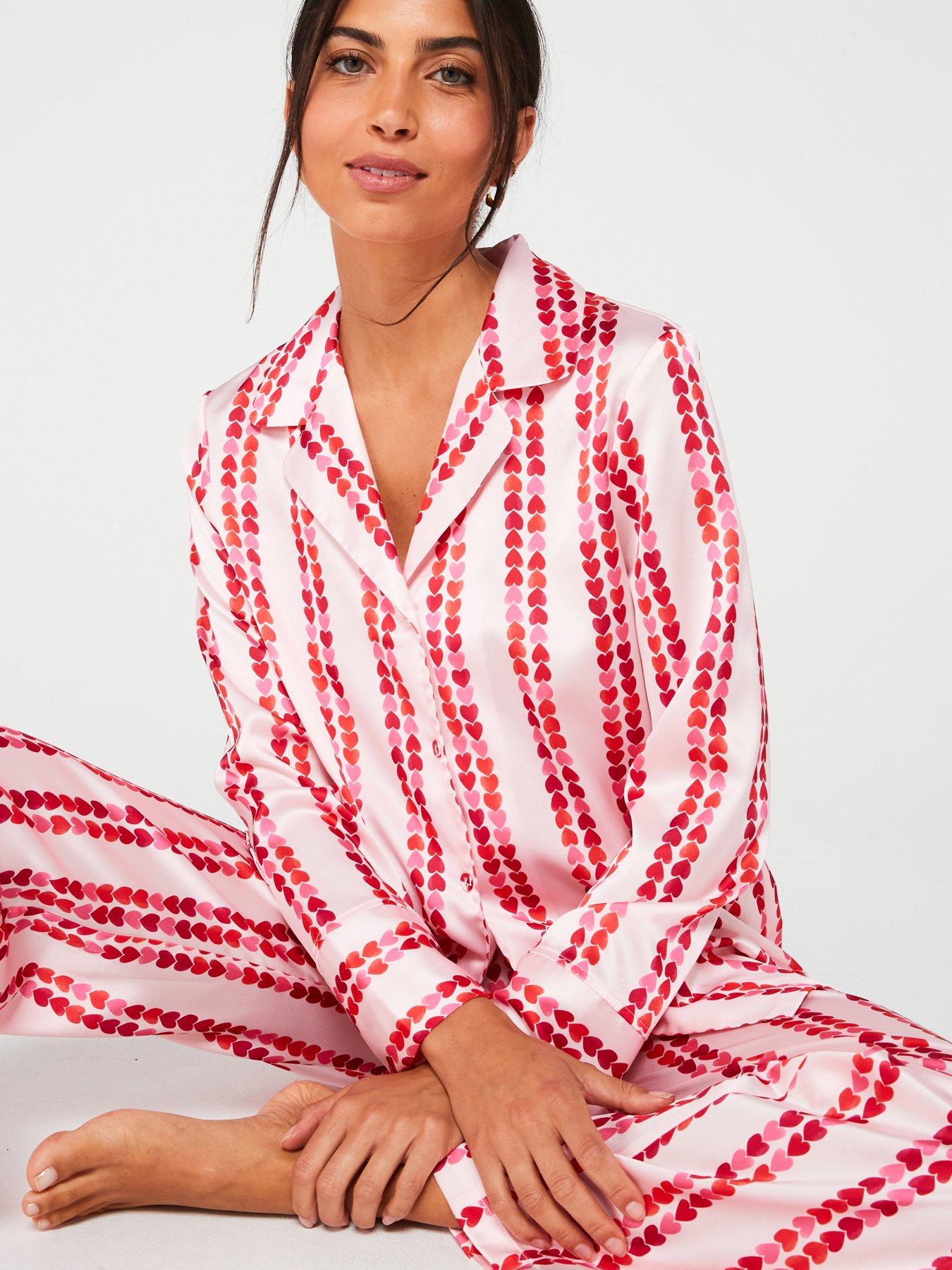 Image 1 of 4 of V by Very Satin Heart Stripe Revere Set - Multi