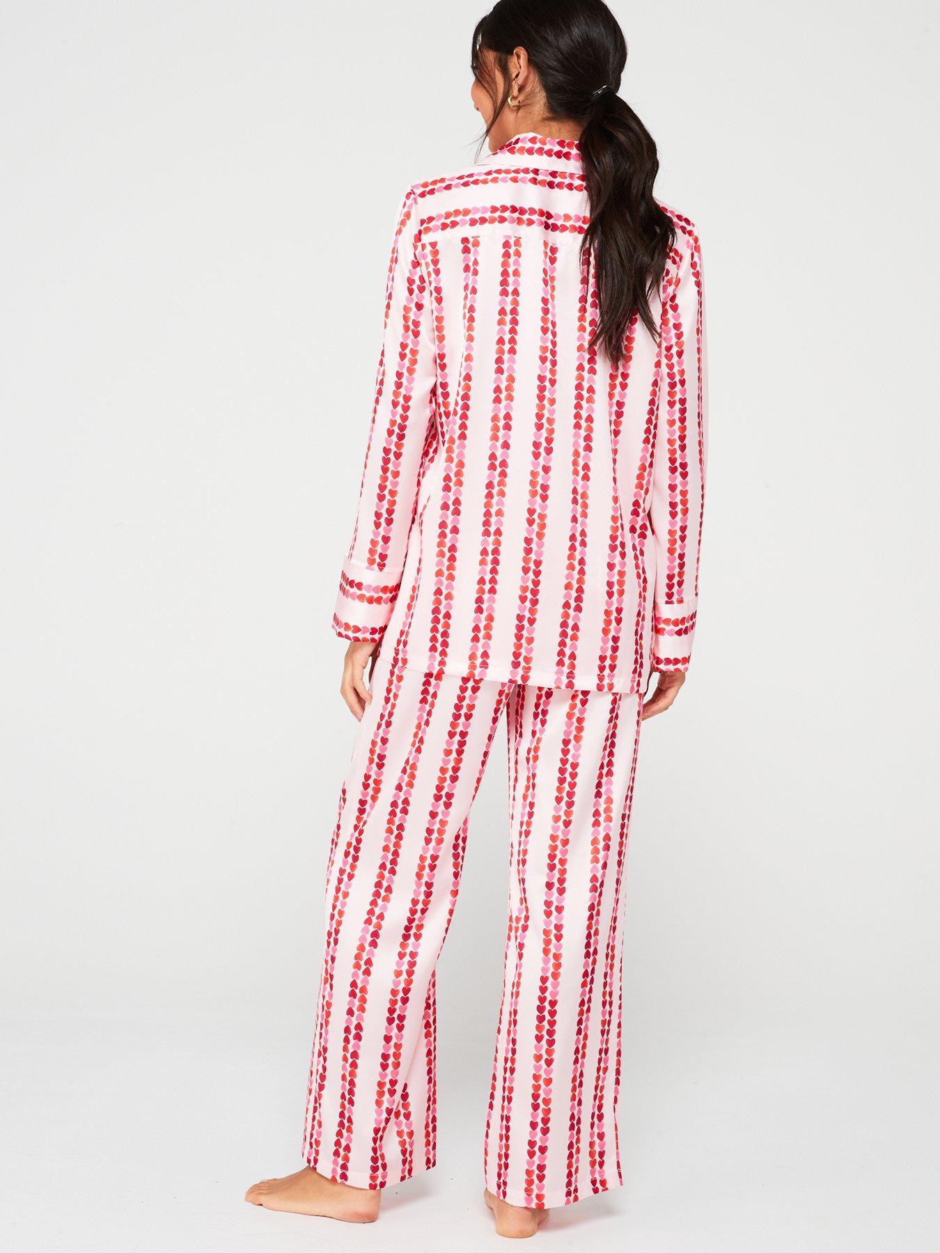 Image 2 of 4 of V by Very Satin Heart Stripe Revere Set - Multi