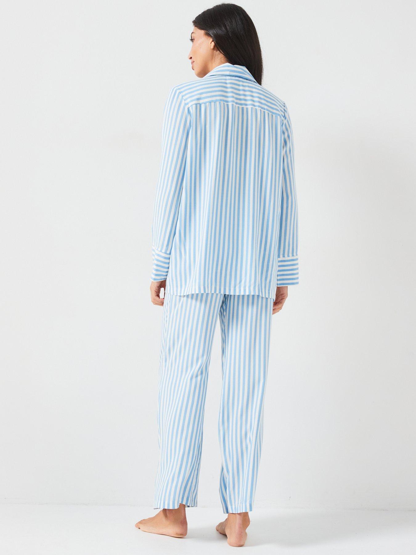 v-by-very-long-sleeve-stripe-revere-set-bluestillFront