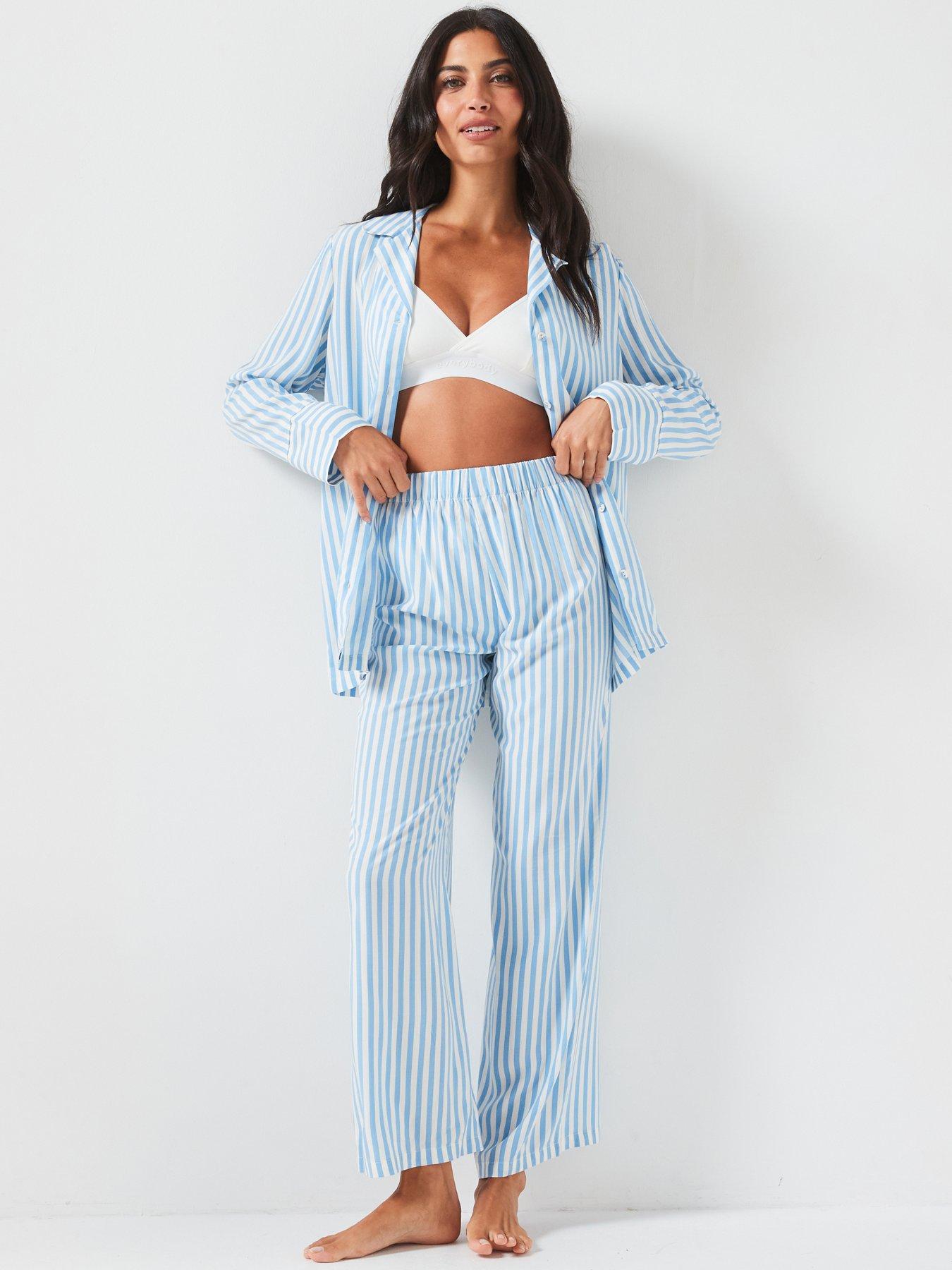 v-by-very-long-sleeve-stripe-revere-set-blueback