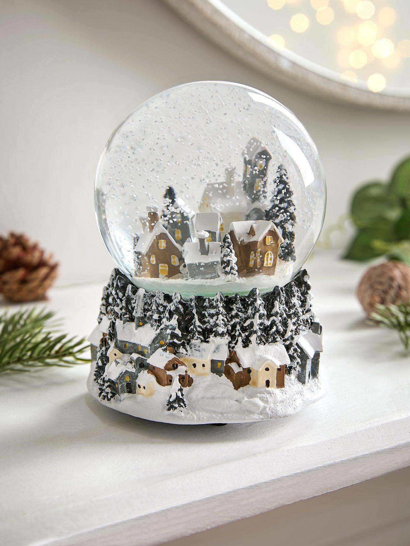 Heaven Sends Musical Snowglobe Christmas Village Scene