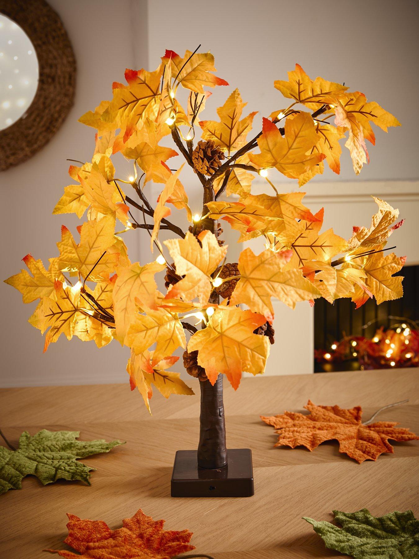 Image 1 of 4 of Heaven Sends Autumn Leaf Light Up Tree Decoration