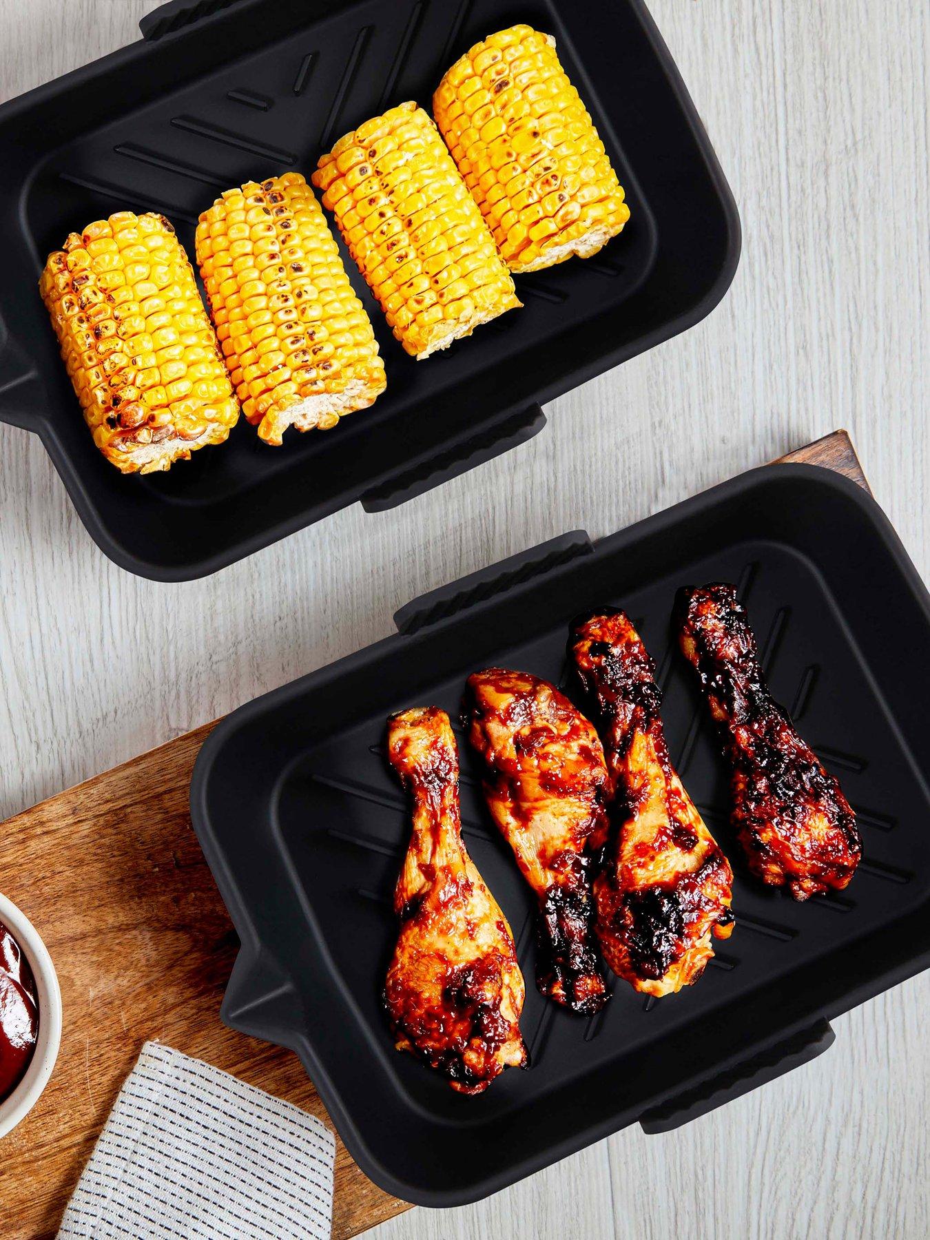 Image 1 of 7 of Tower 2 X Rectangular Solid Air Fryer Trays