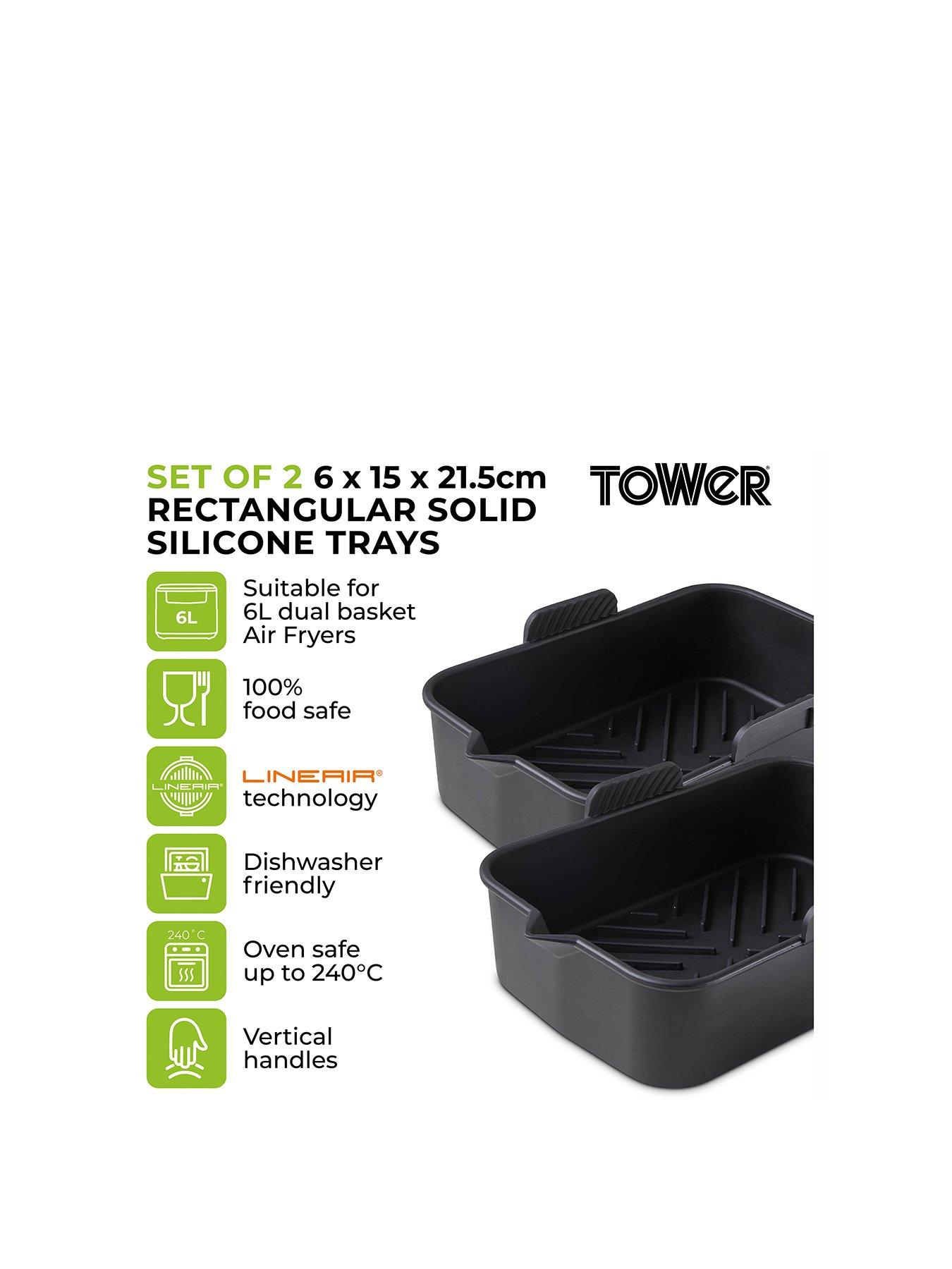 tower-2-x-rectangular-solid-air-fryer-traysstillFront