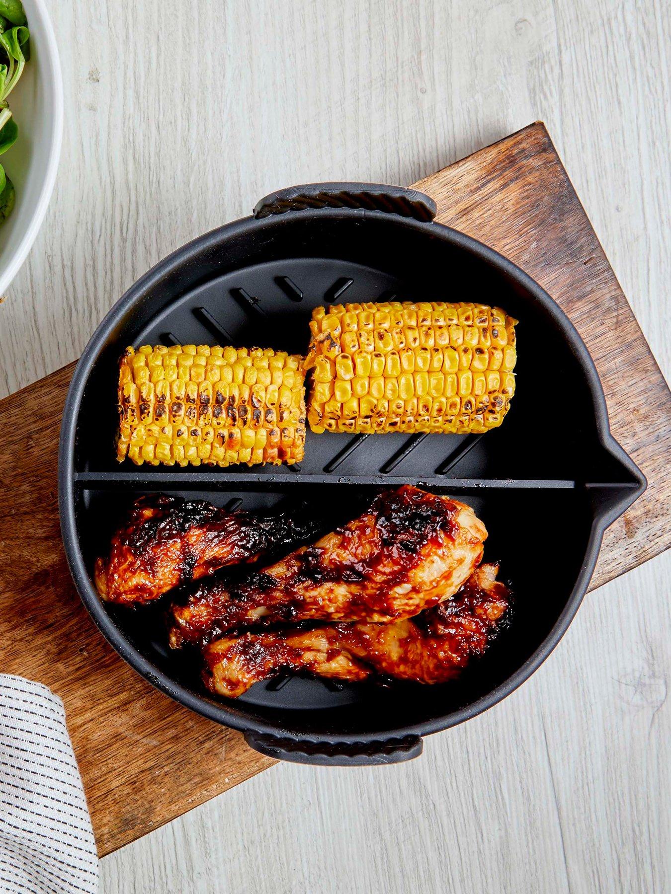 undefined Round Solid Air Fryer Tray With Divider
