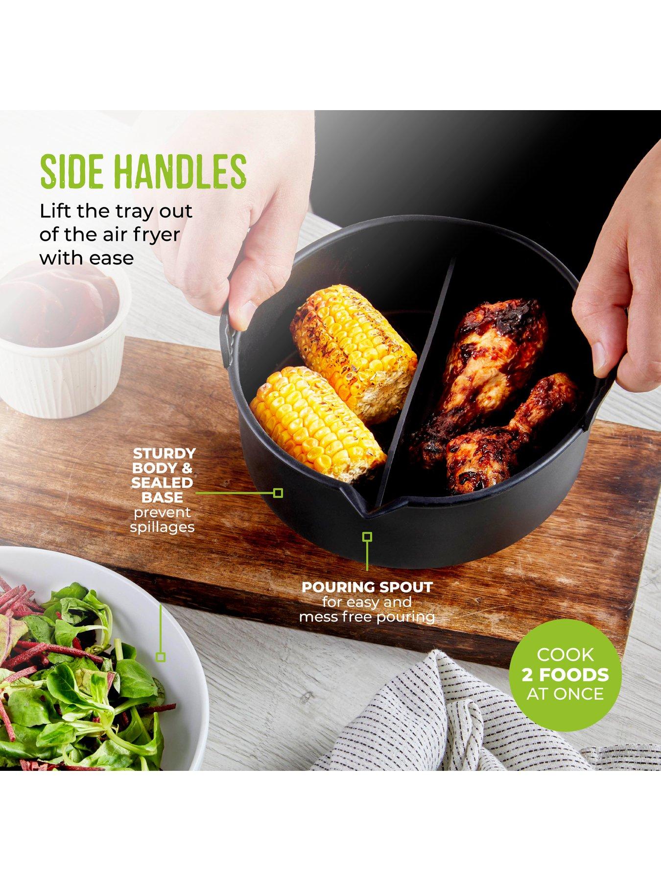 Image 6 of 7 of Tower Round Solid Air Fryer Tray With Divider