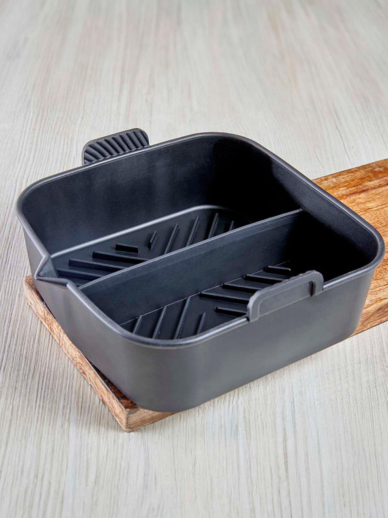 Tower Square Solid Air Fryer Tray With Divider