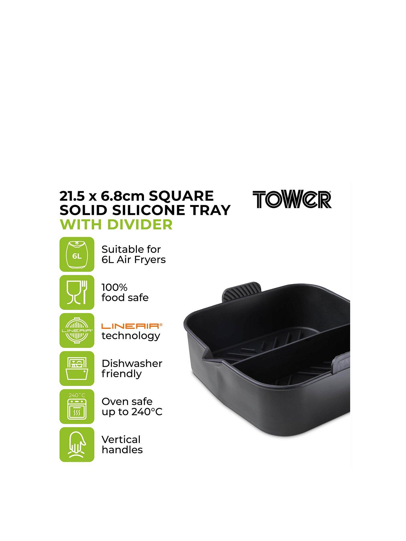 tower-square-solid-air-fryer-tray-with-dividerstillFront