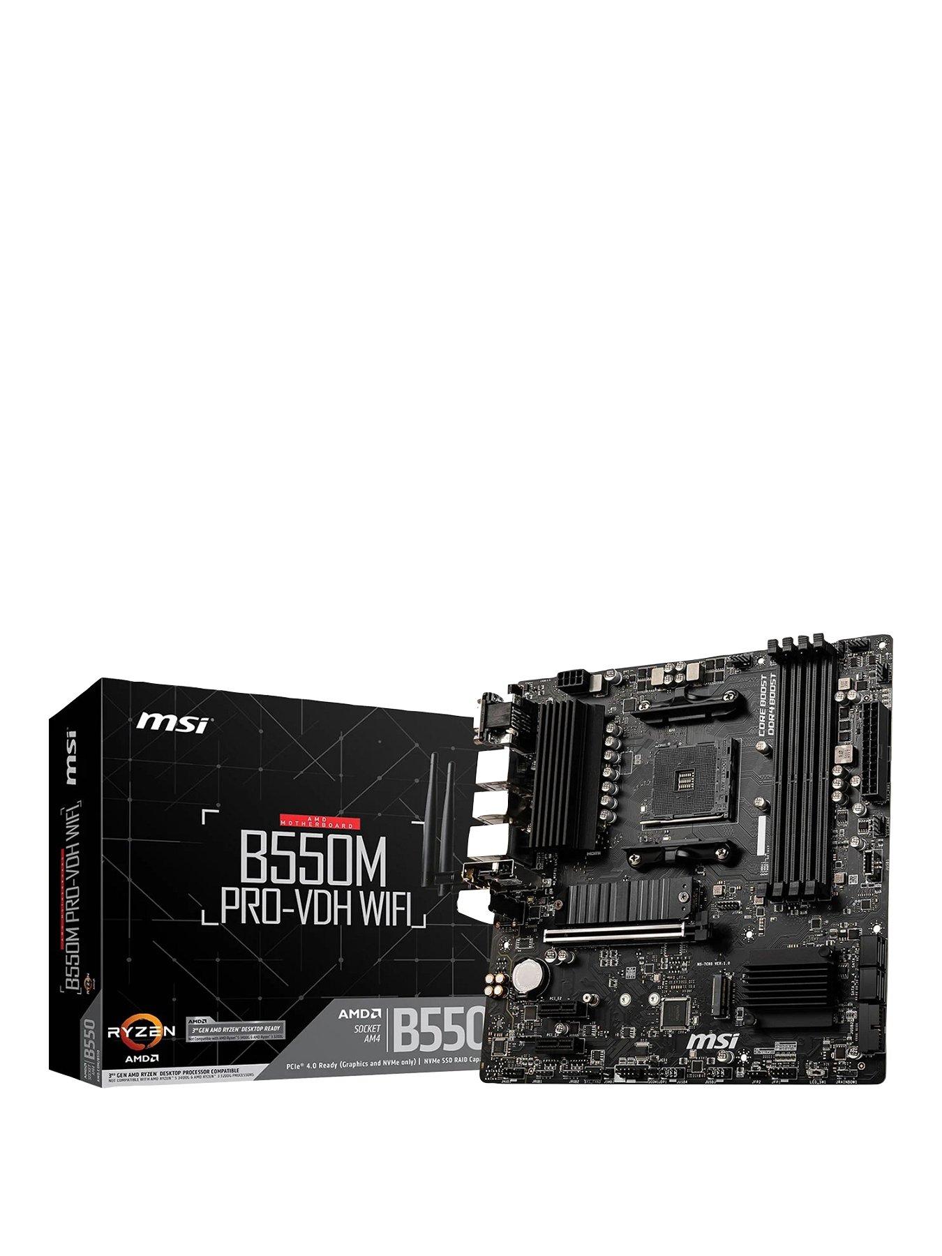 Image 1 of 4 of MSI Am4 B550M Pro-Vdh WiFi Micro-Atx Motherboard