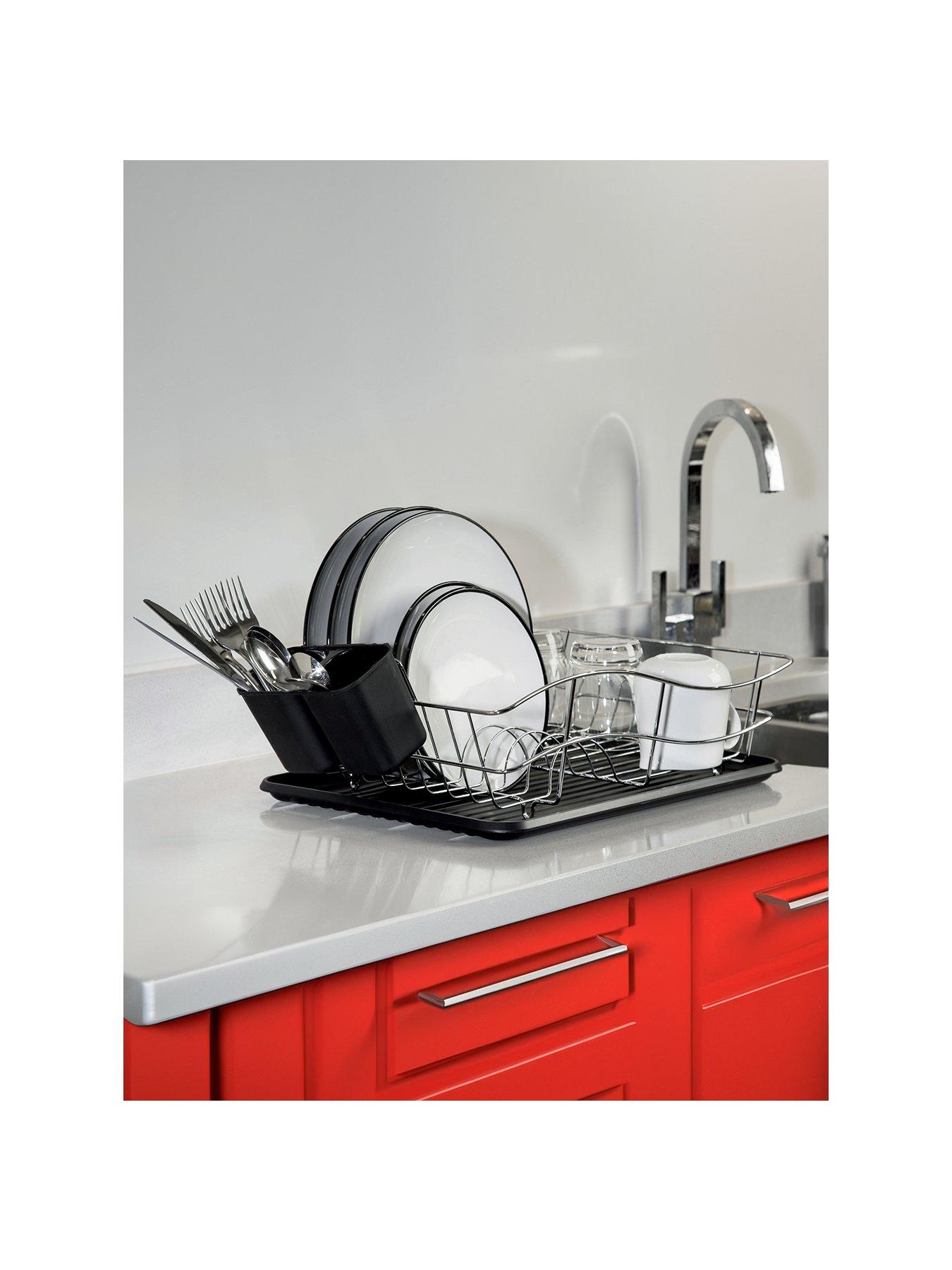 tower-dish-rack-with-tray-black