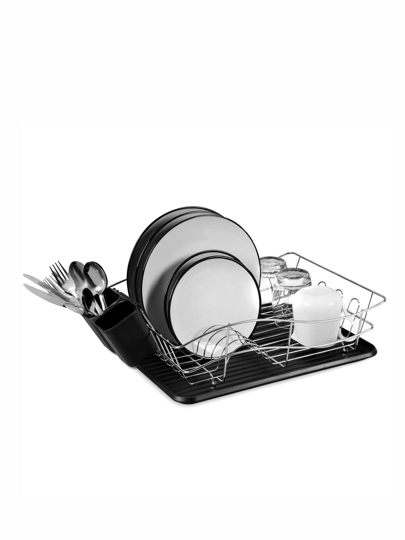 Image 2 of 6 of Tower Dish Rack With Tray Black